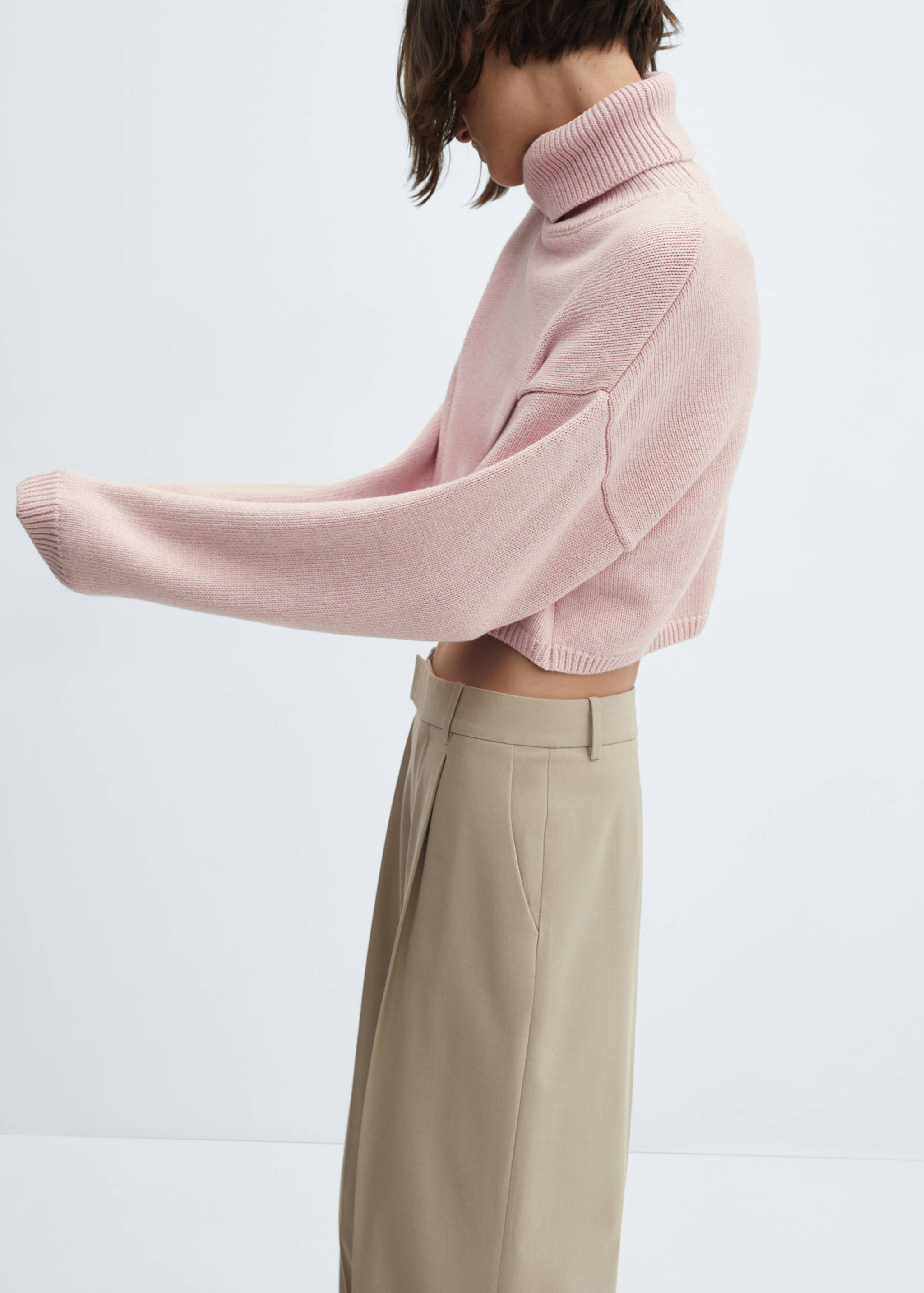 Turtleneck knitted sweater - Medium plane