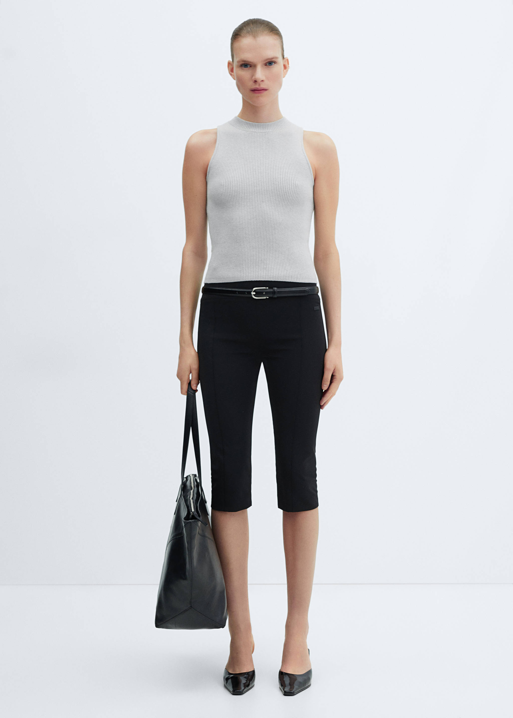 Ribbstickad topp - Allmän bild