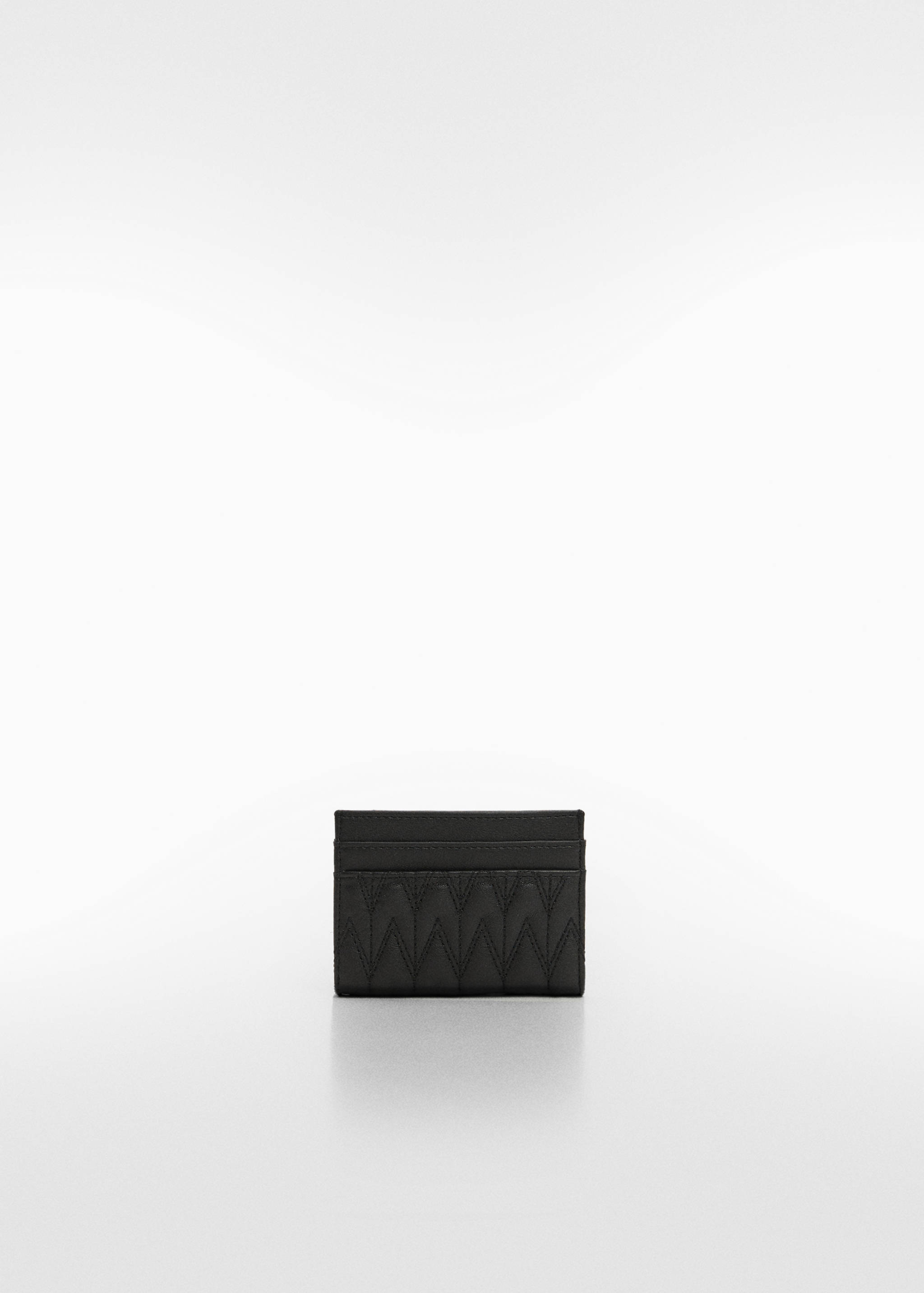 Quilted cardholder with logo - Details of the article 1