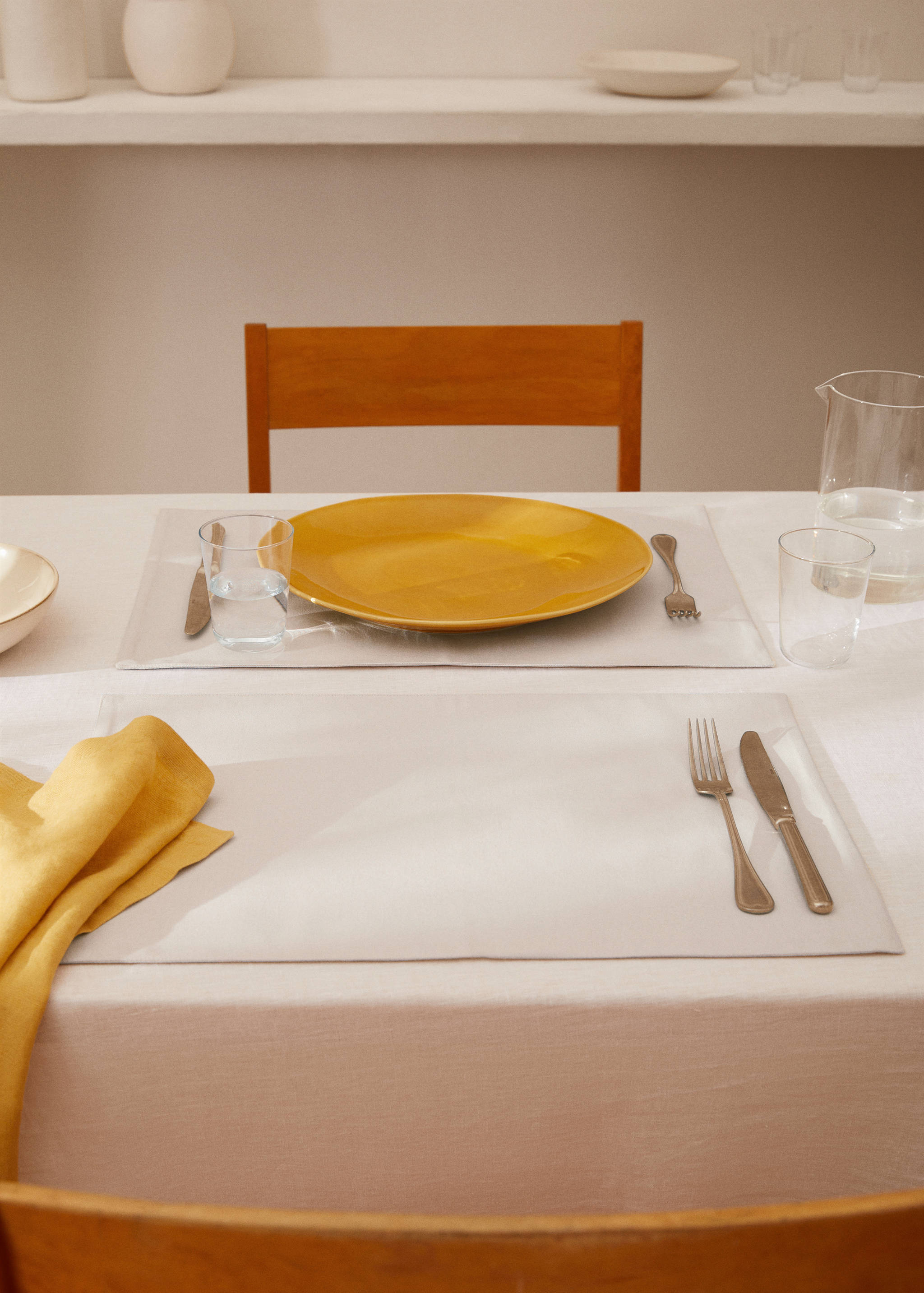 100% plain cotton placemat - General plane