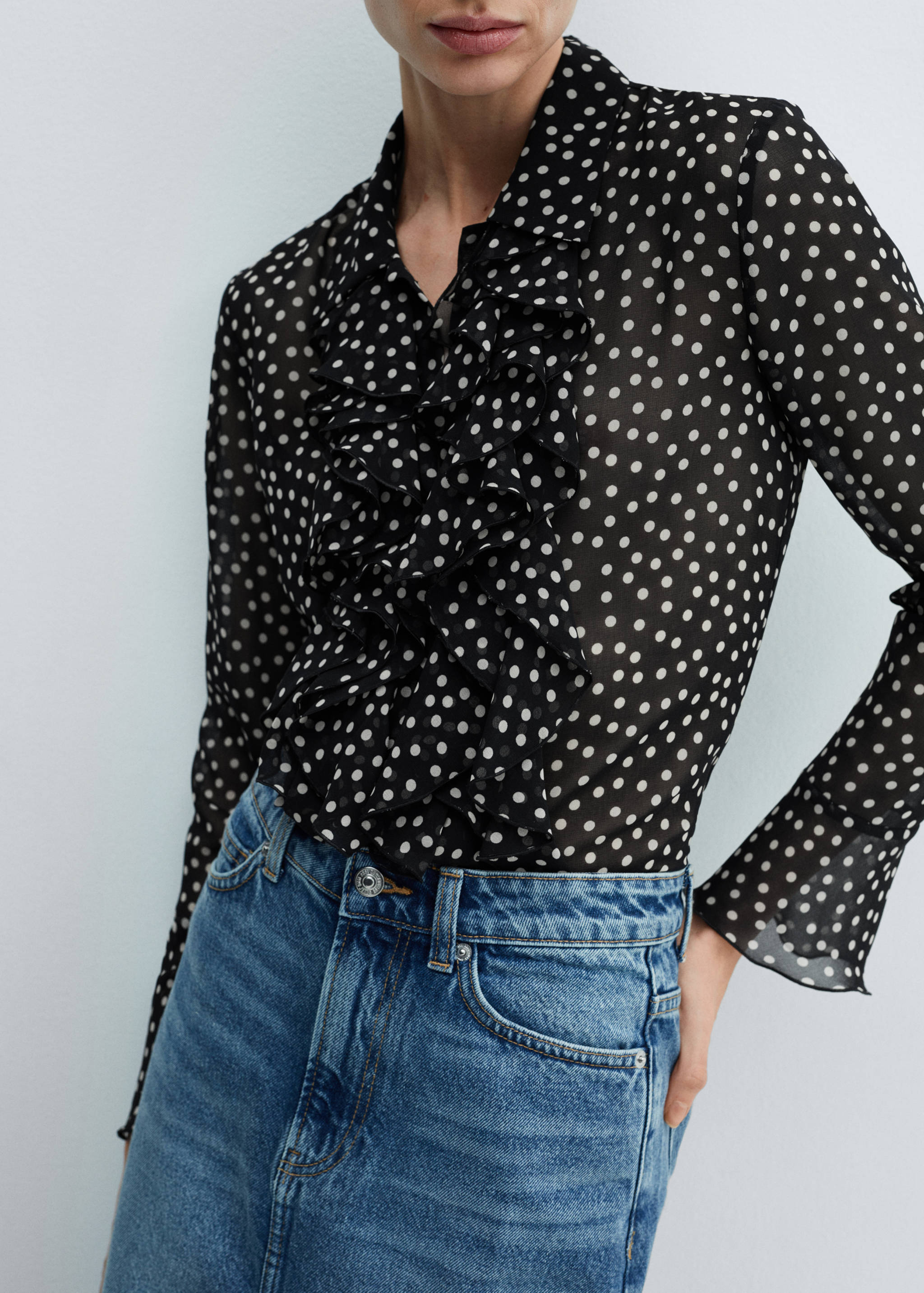 Blusa estampada volantes - Detalle del artículo 6