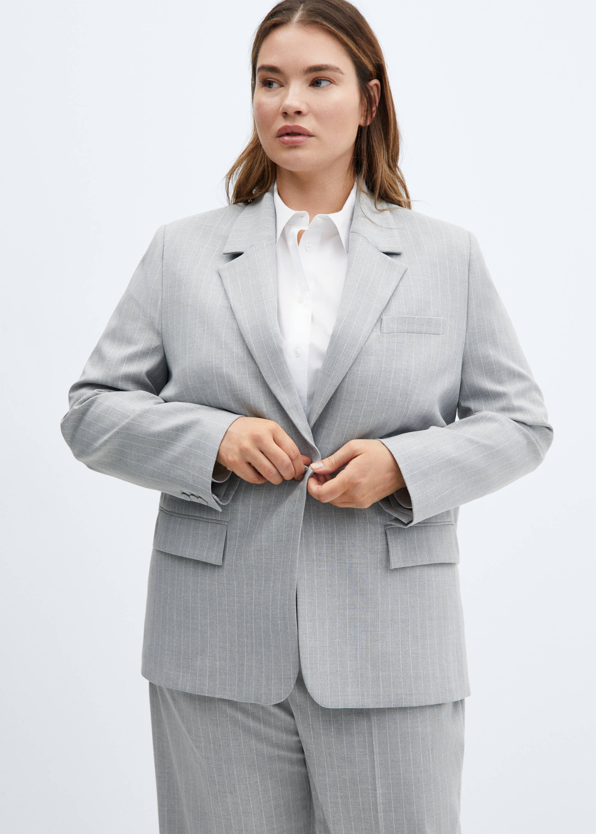 Pinstripe suit blazer - Details of the article 5