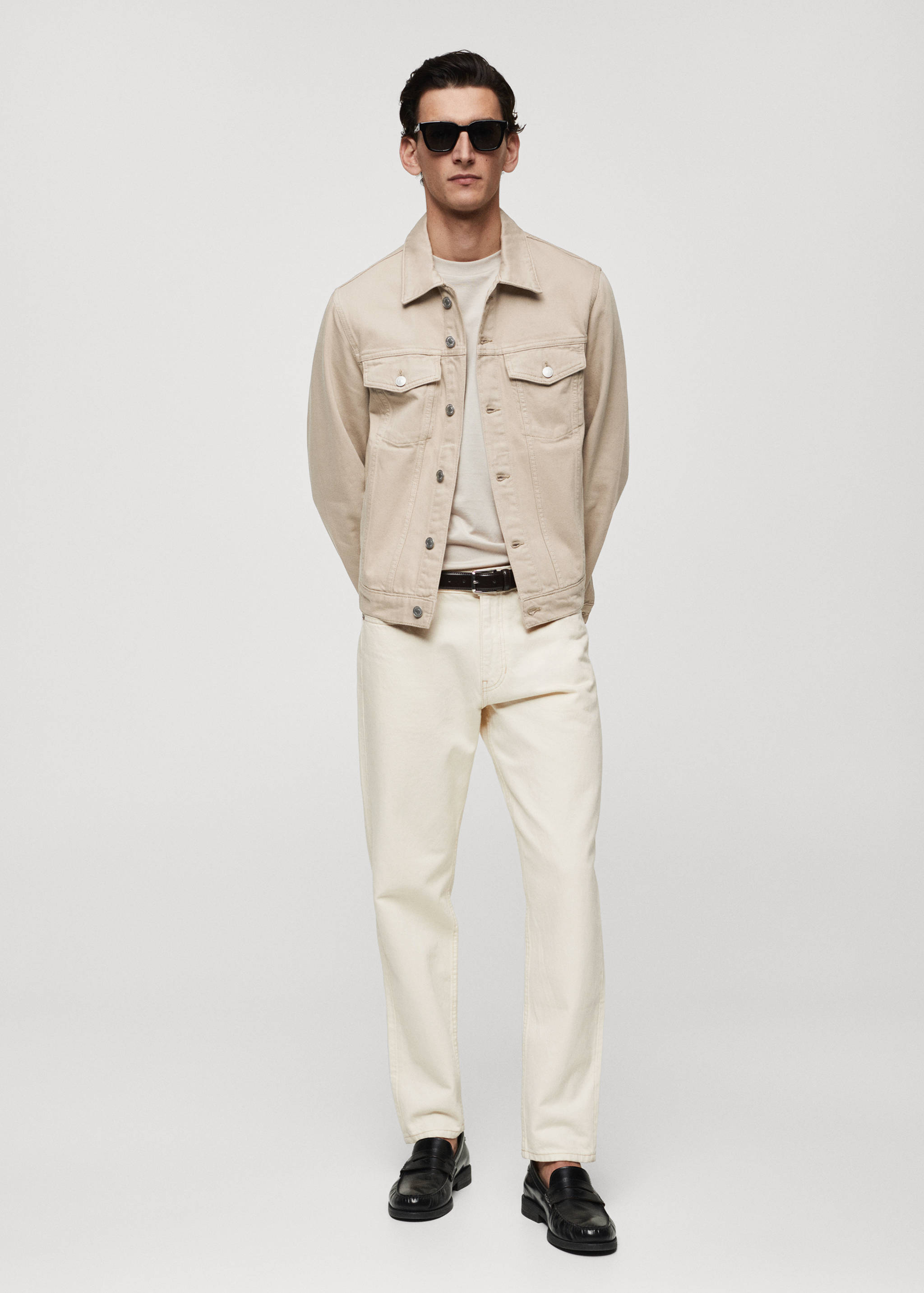 Pocketed denim jacket - General plane