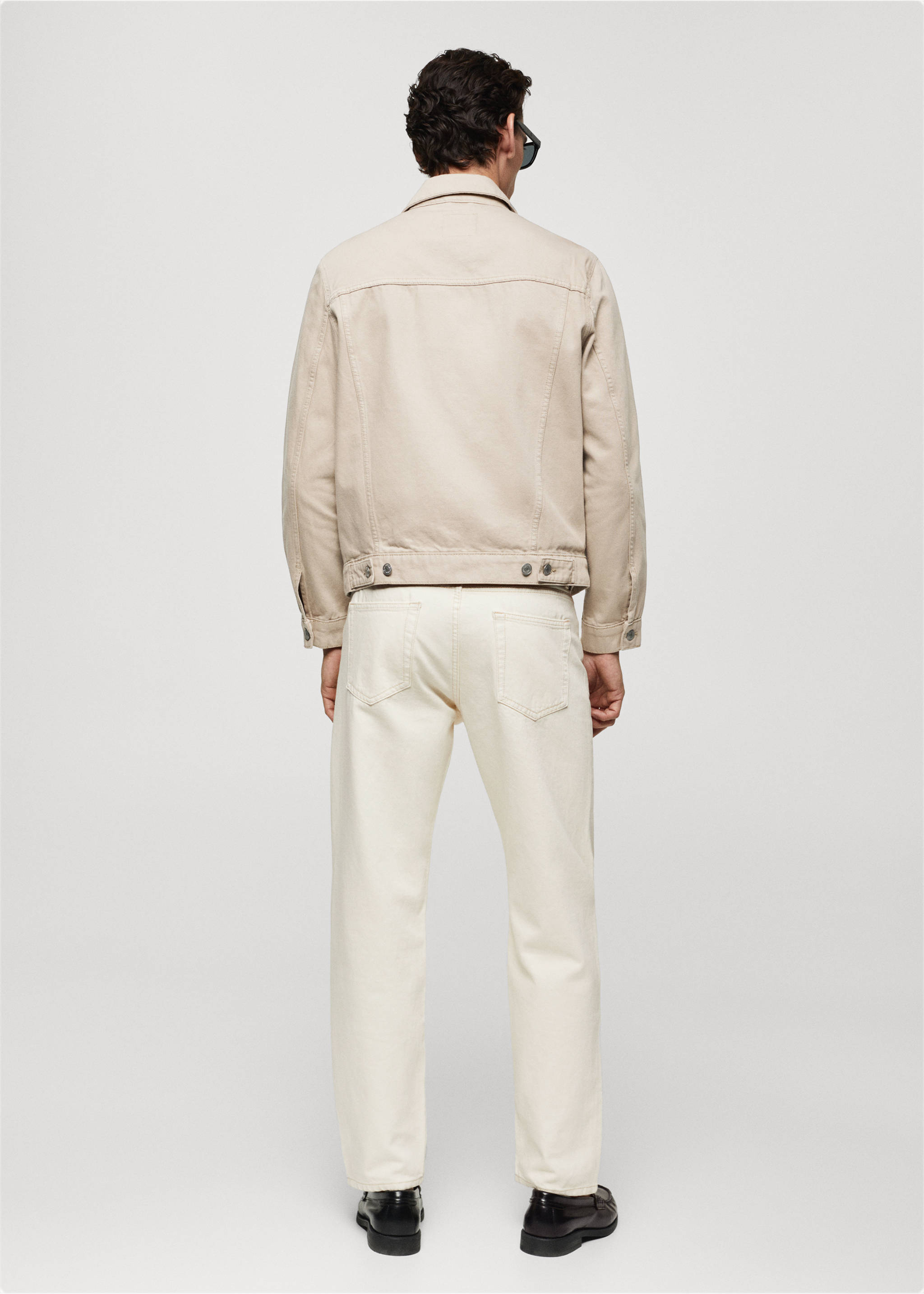 Blouson jean poches - Verso de l’article, Beige. Ref: 67084439-00.
