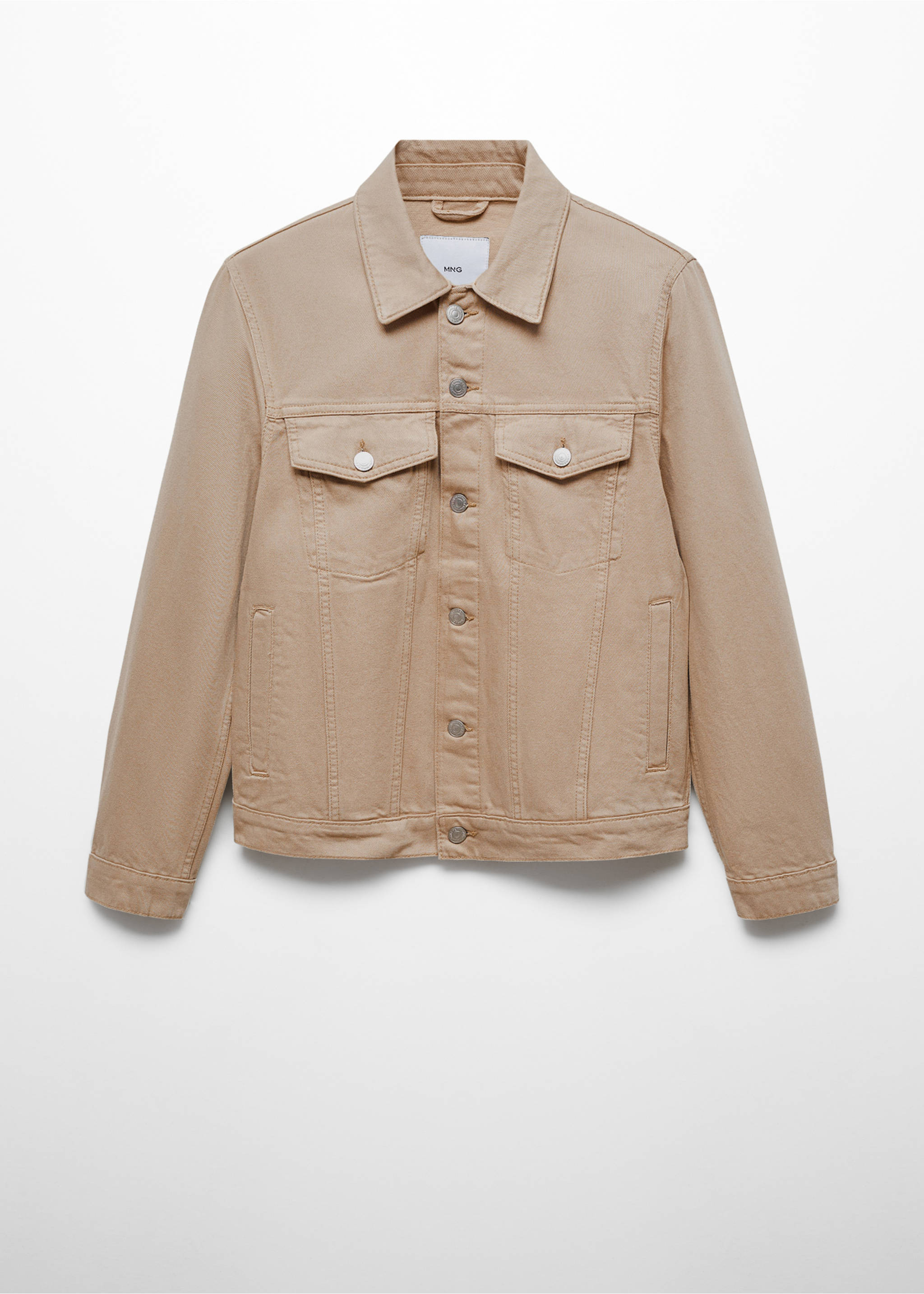 Blouson jean poches - Article sans modèle, Beige. Ref: 67084439-00.