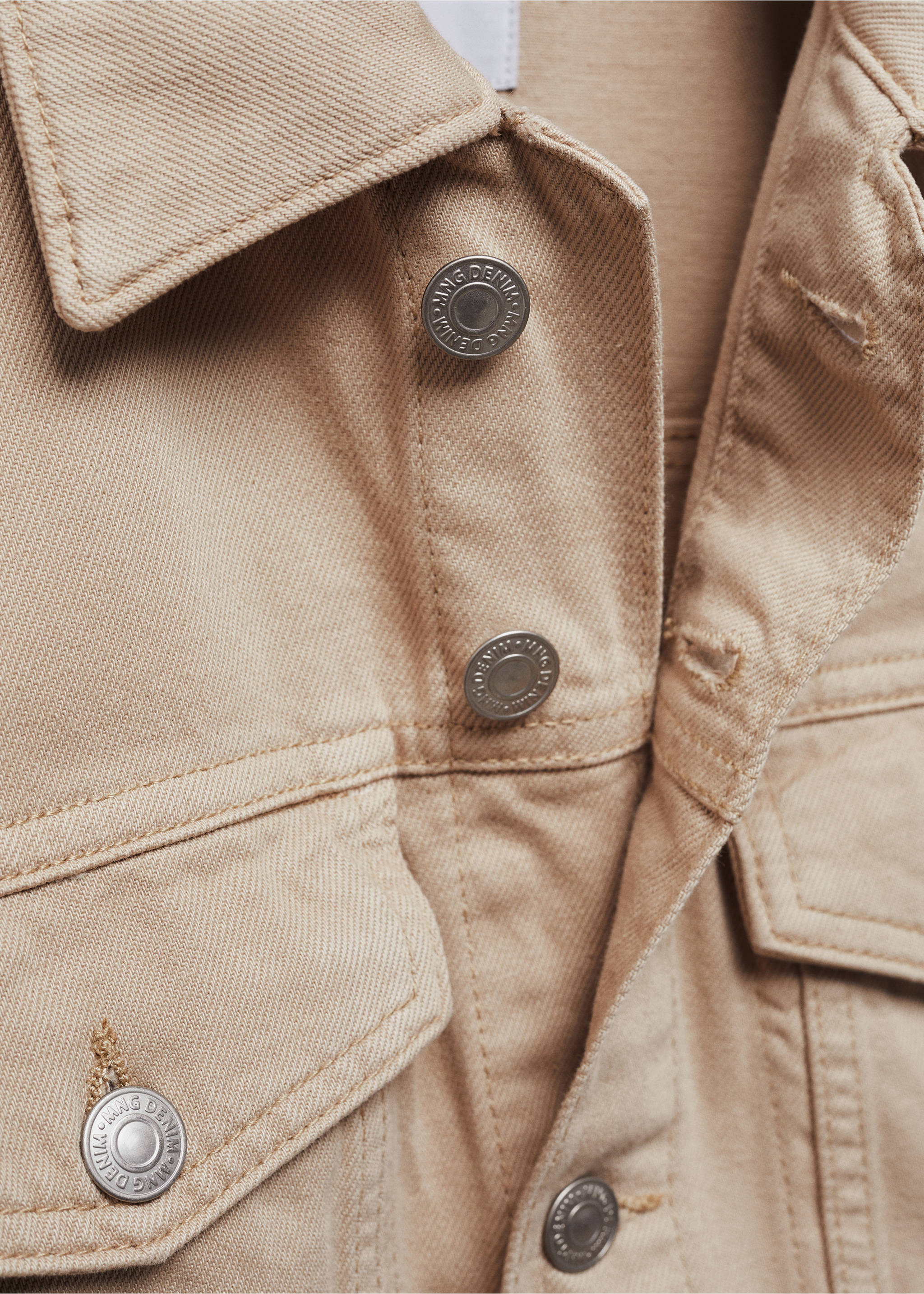 Blouson jean poches - Détail de l'article 8, Beige. Ref: 67084439-00.