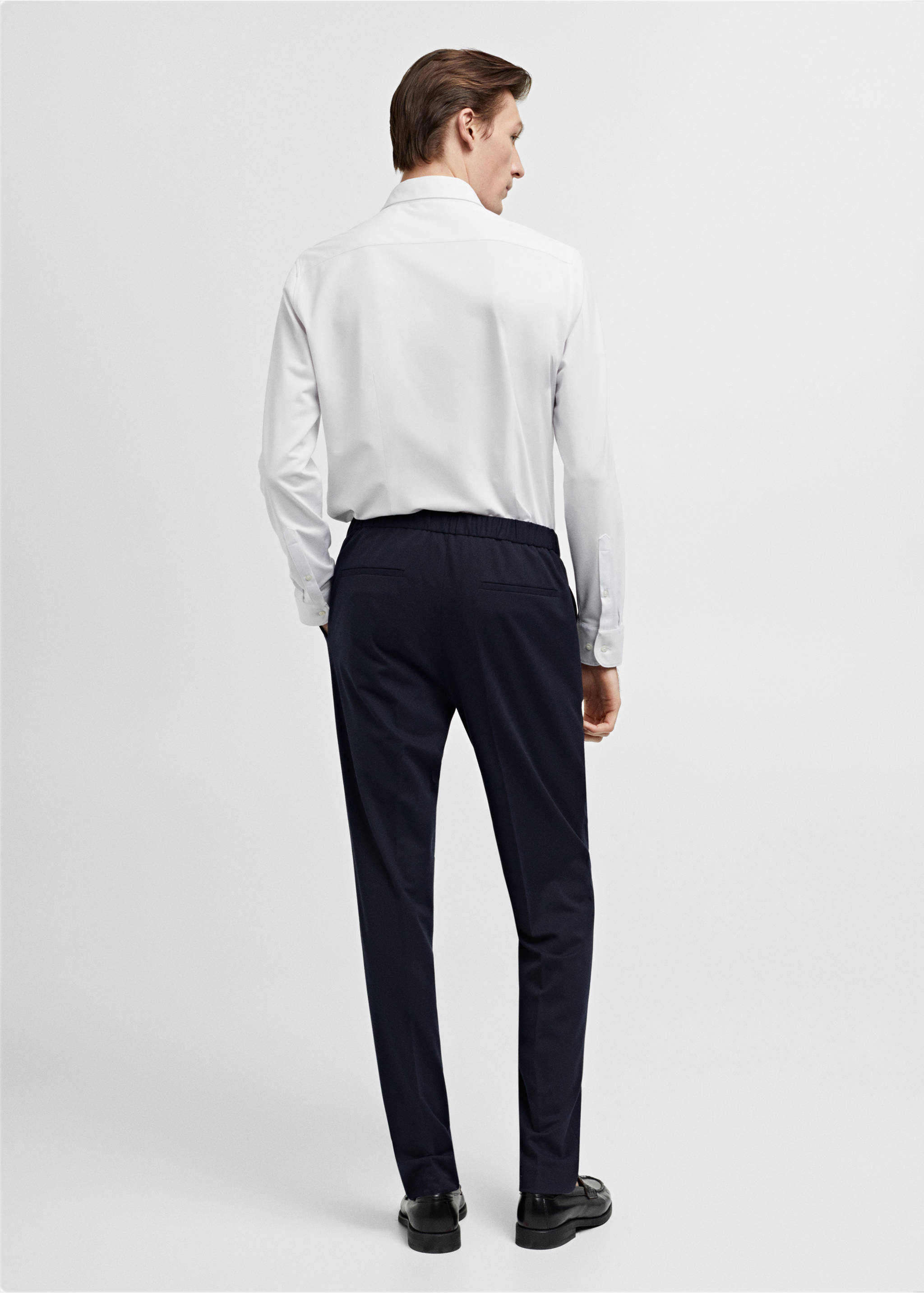 Slim fit cotton suit shirt - Reverse of the article, White. Ref: 67084441-00.