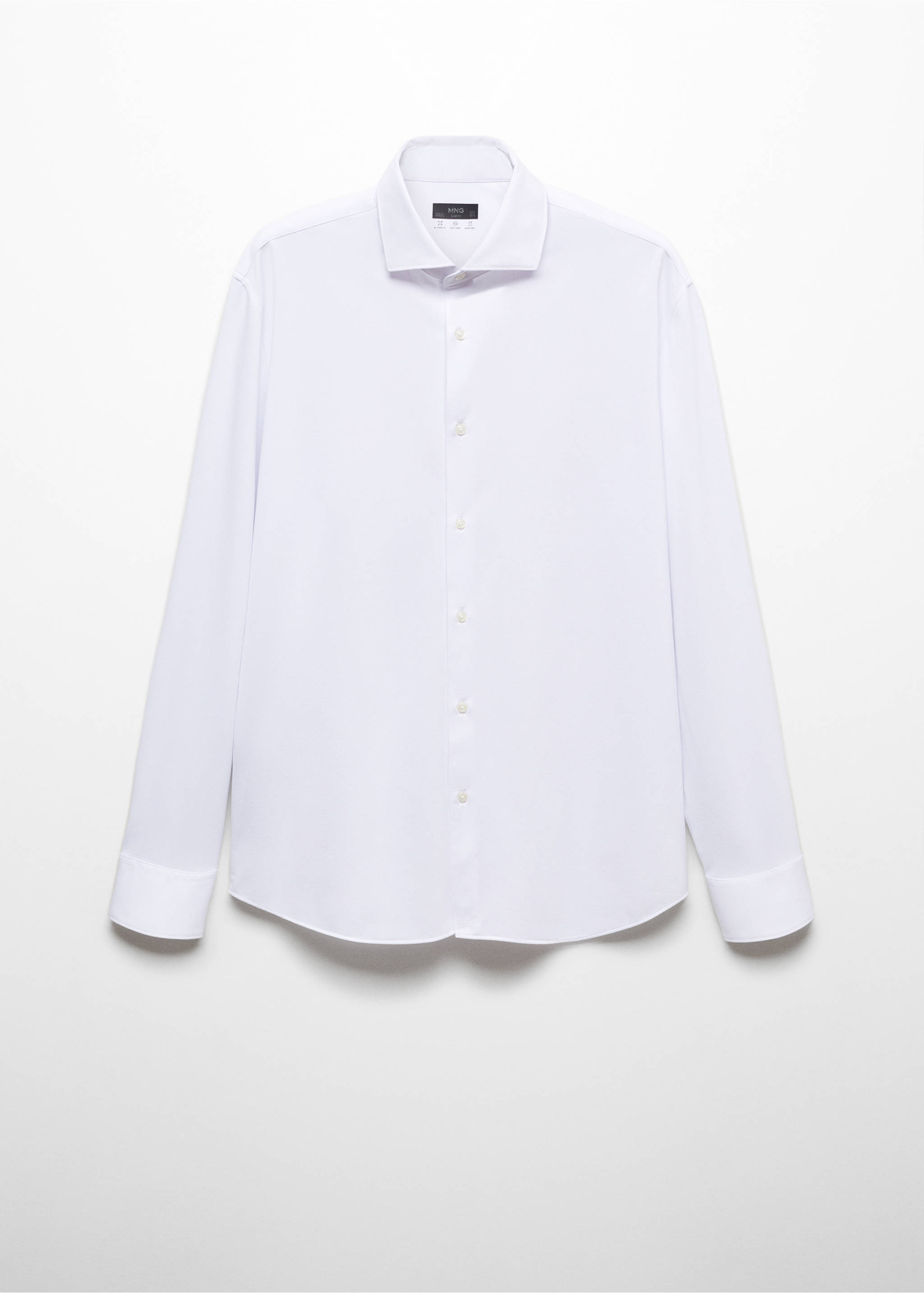 Slim fit cotton suit shirt - Article without model, White. Ref: 67084441-00.