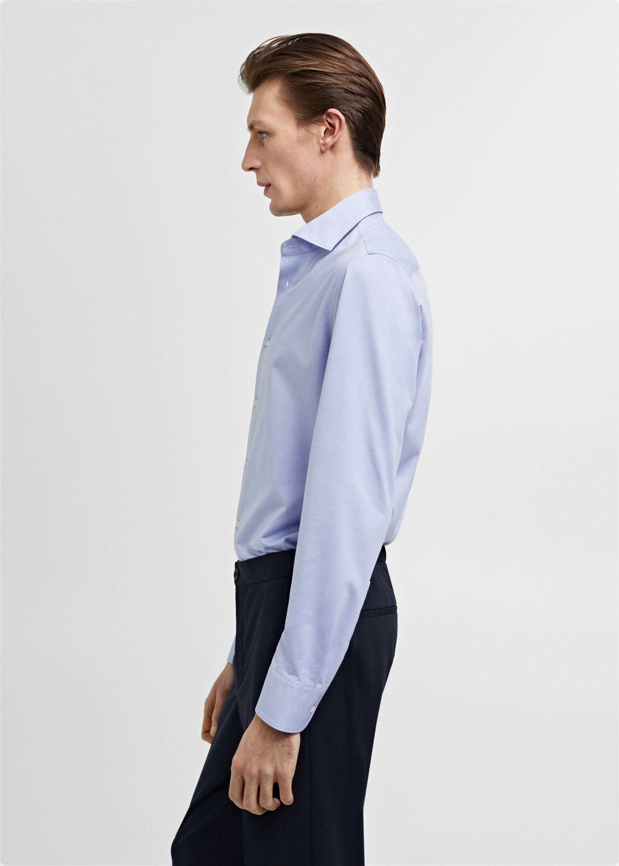 Slim fit cotton suit shirt - Details of the article 2