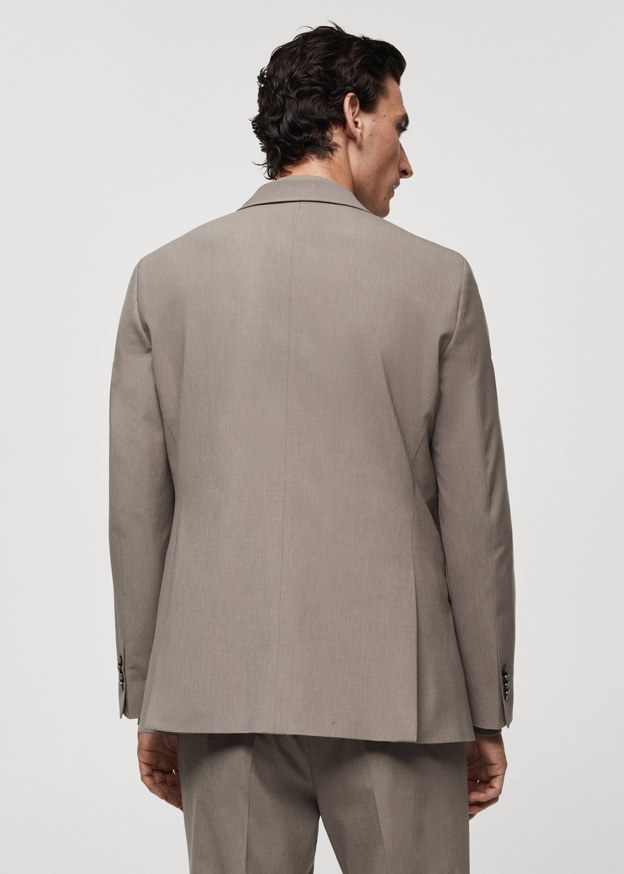 Slim-fit cold wool suit jacket - Reverse of the article