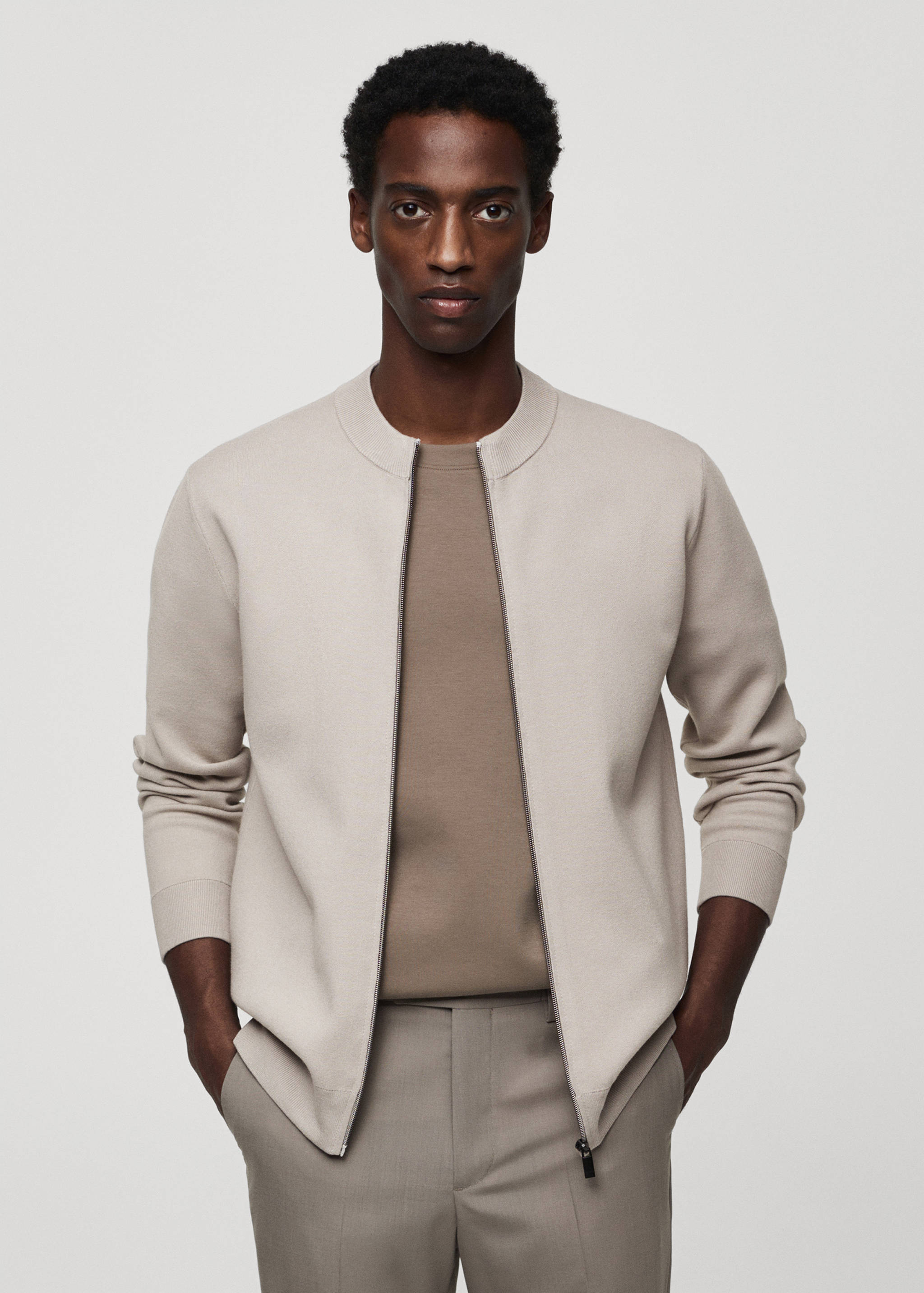 Cardigan termoregolante zip - Piano medio