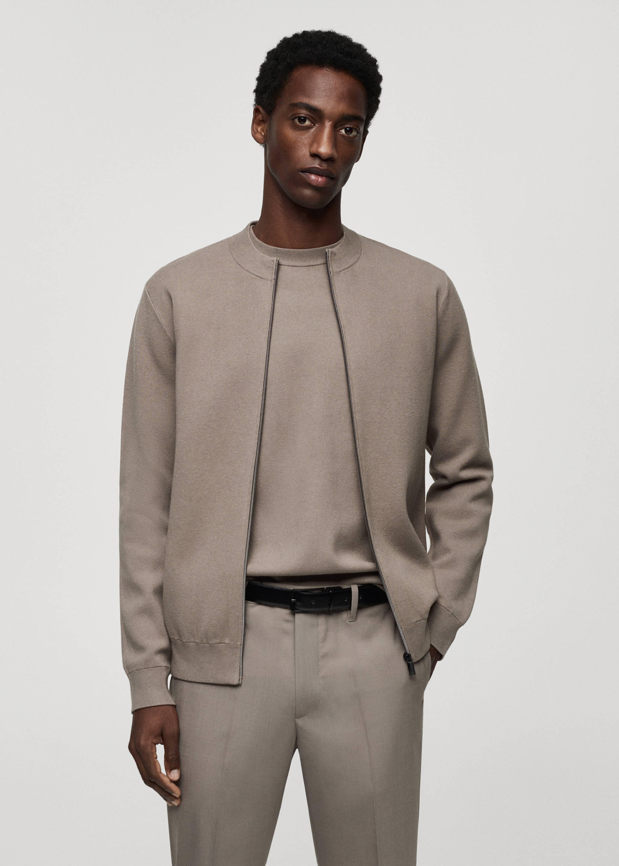 Thermoregulating zipped cardigan - Medium plane