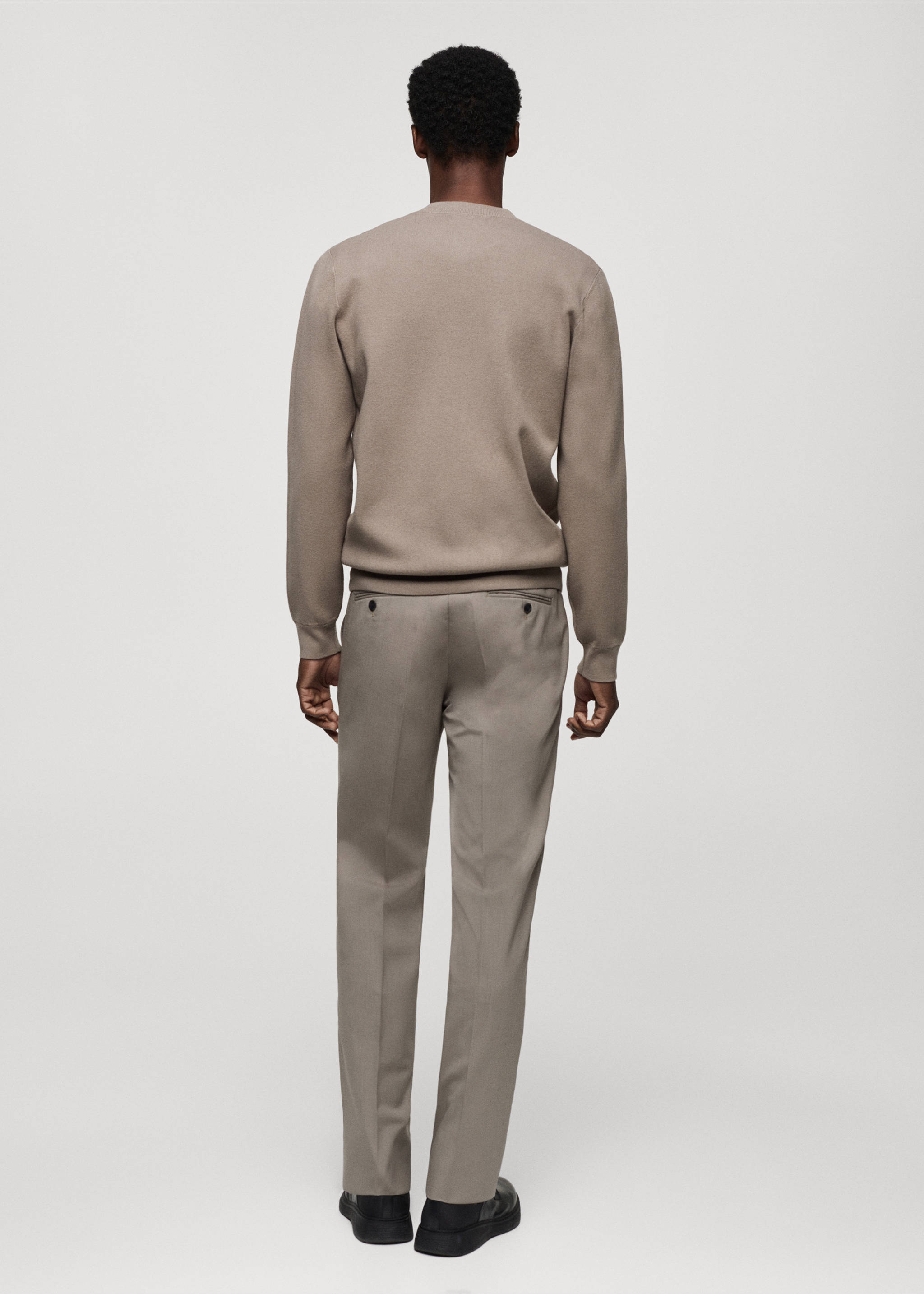 Thermoregulating zipped cardigan - Reverse of the article, Mink Grey. Ref: 67084448-00.