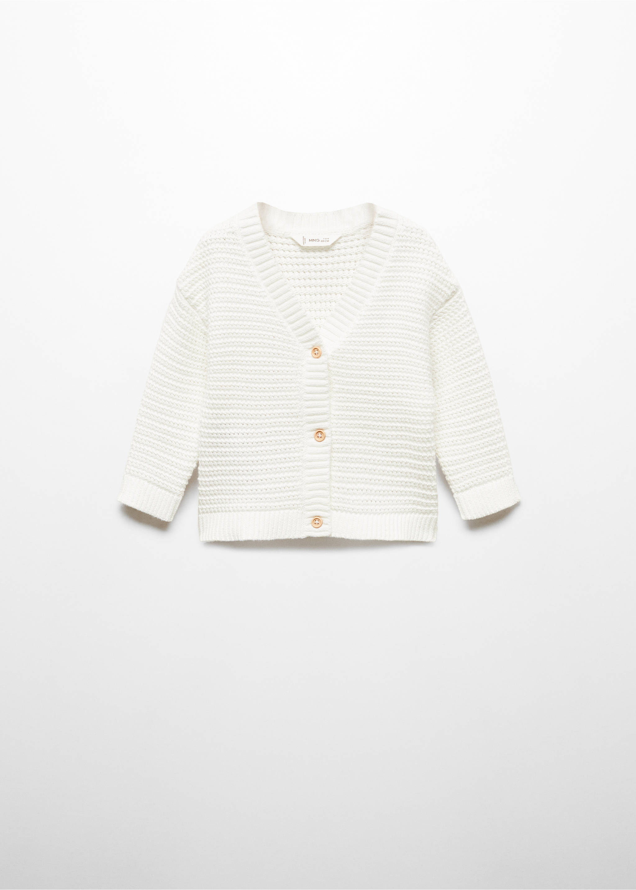 Càrdigan punt botons - Article sense model, Blanc trencat. Ref: 67084451-00.