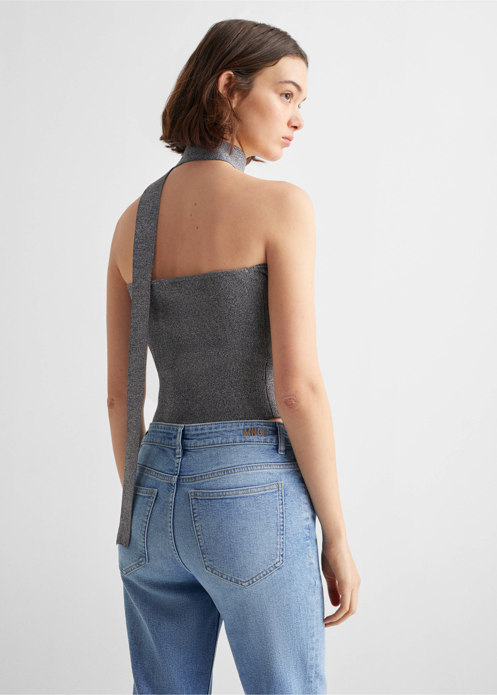 Top bandeau brillant - Verso de l’article, Gris anthracite. Ref: 67084455-00.