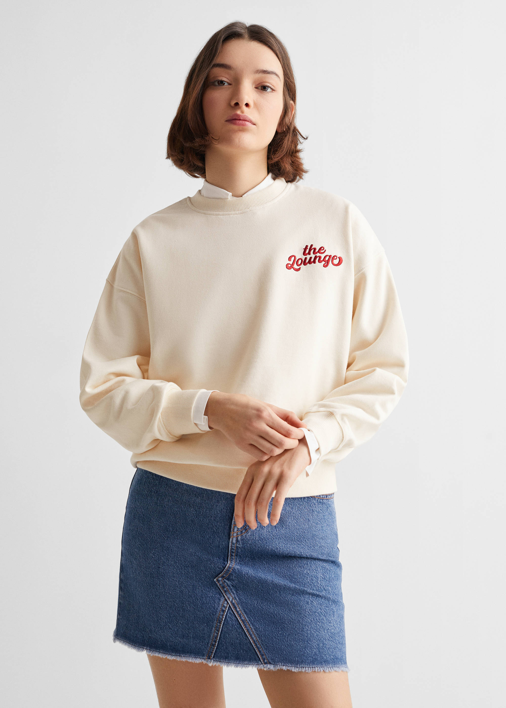 Printed message sweatshirt - Medium plane