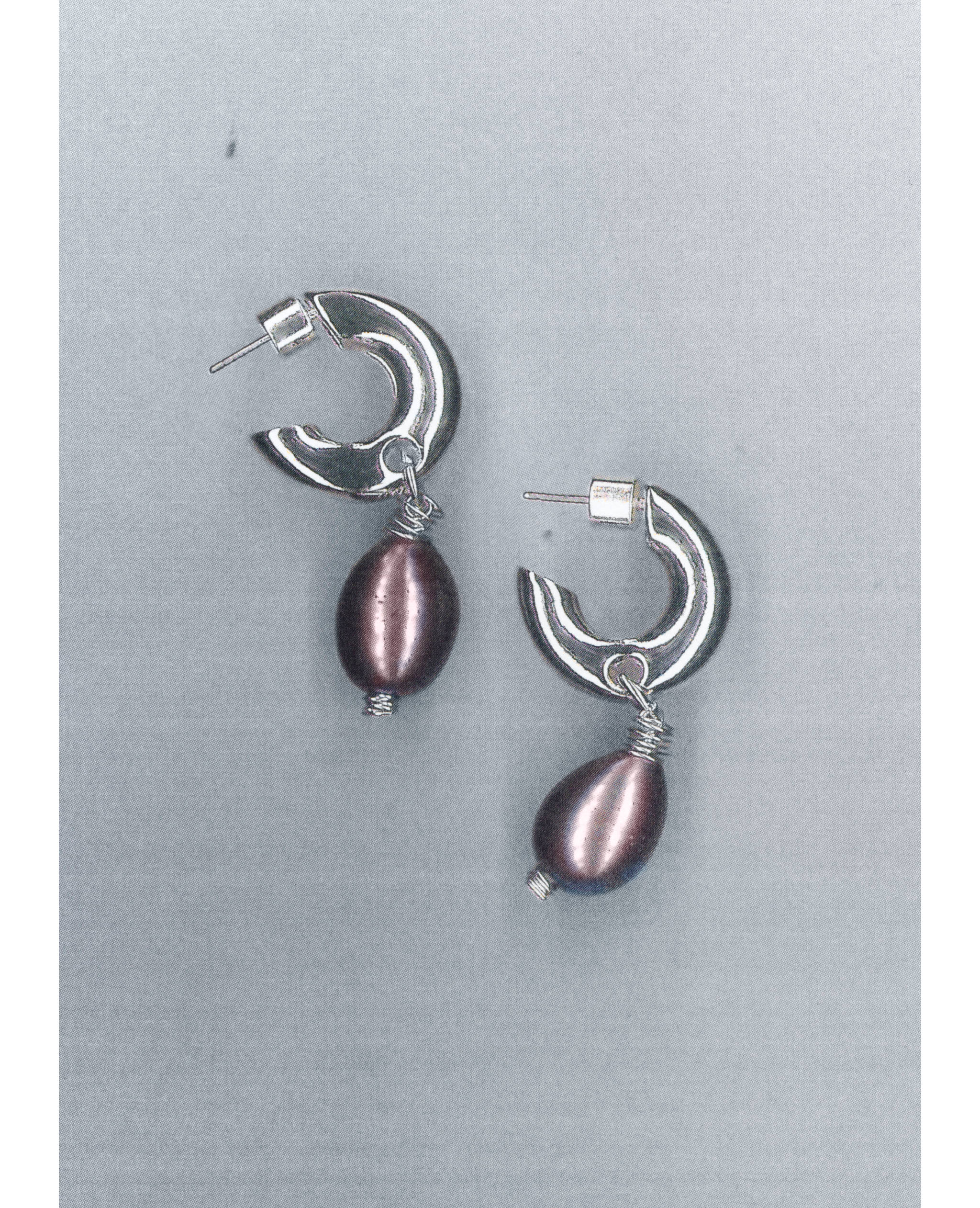 Natural pearl pendant earrings - Details of the article 8