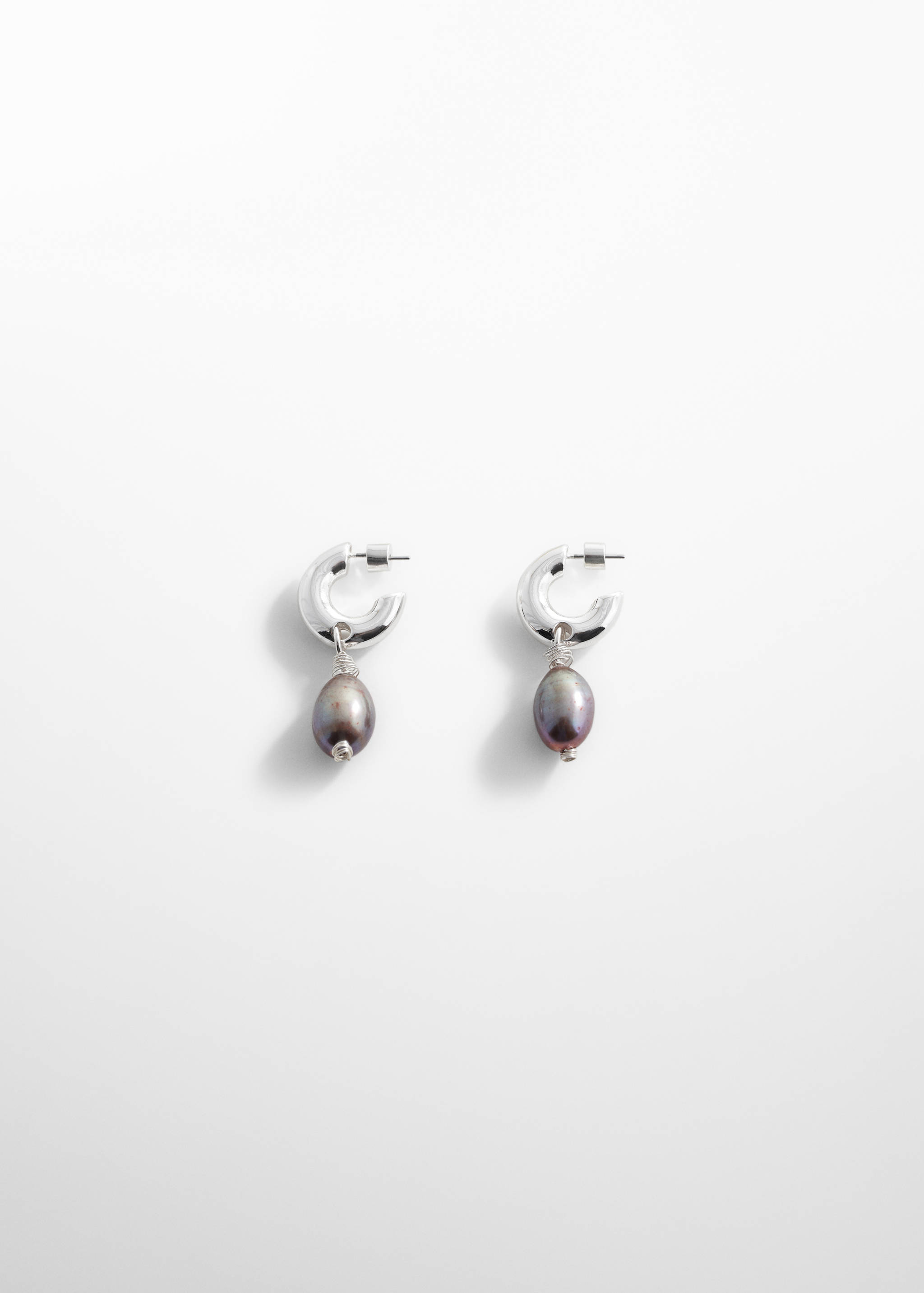 Natural pearl pendant earrings - Article without model