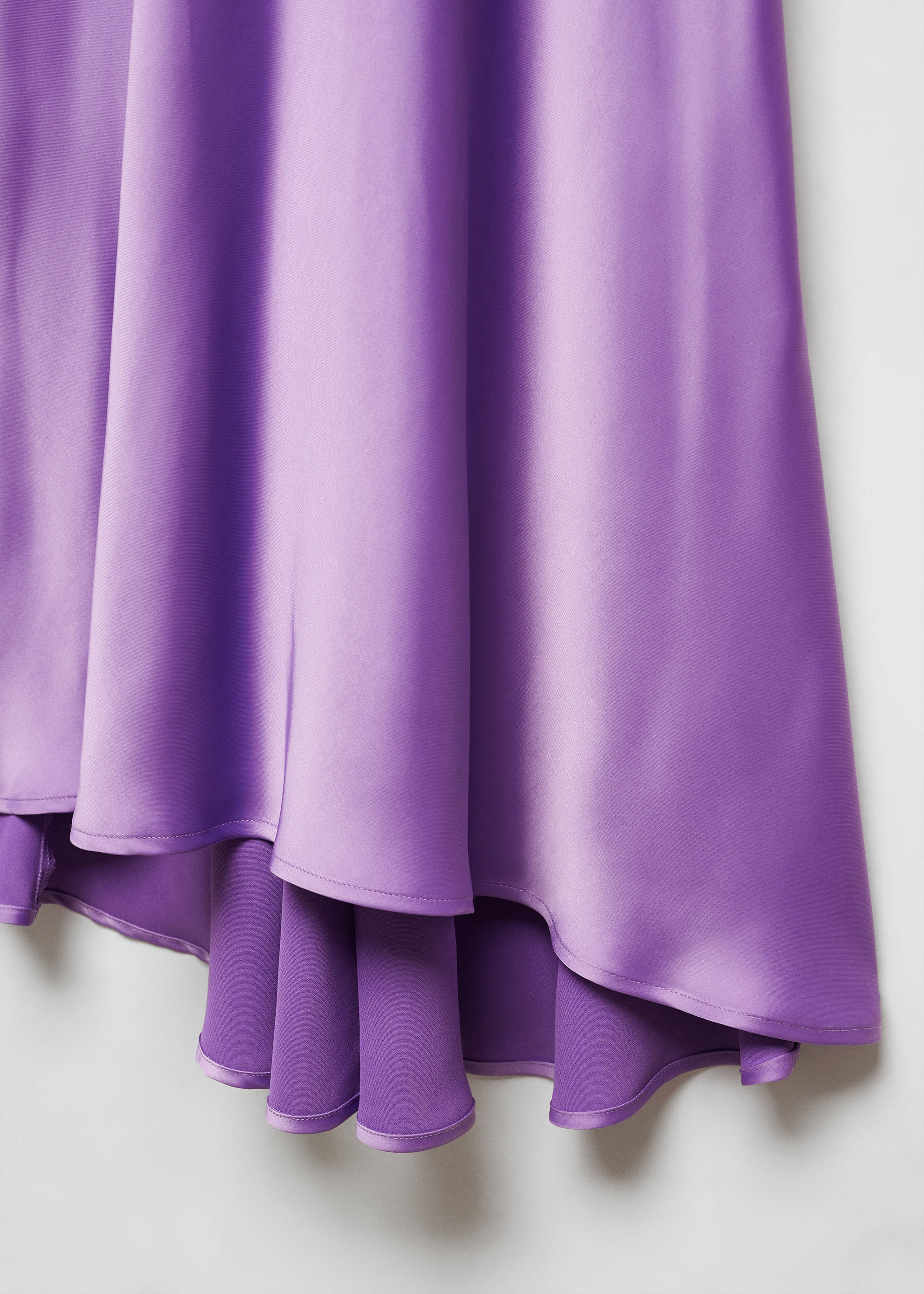 Flared-sleeve satin dress - Details of the article 8