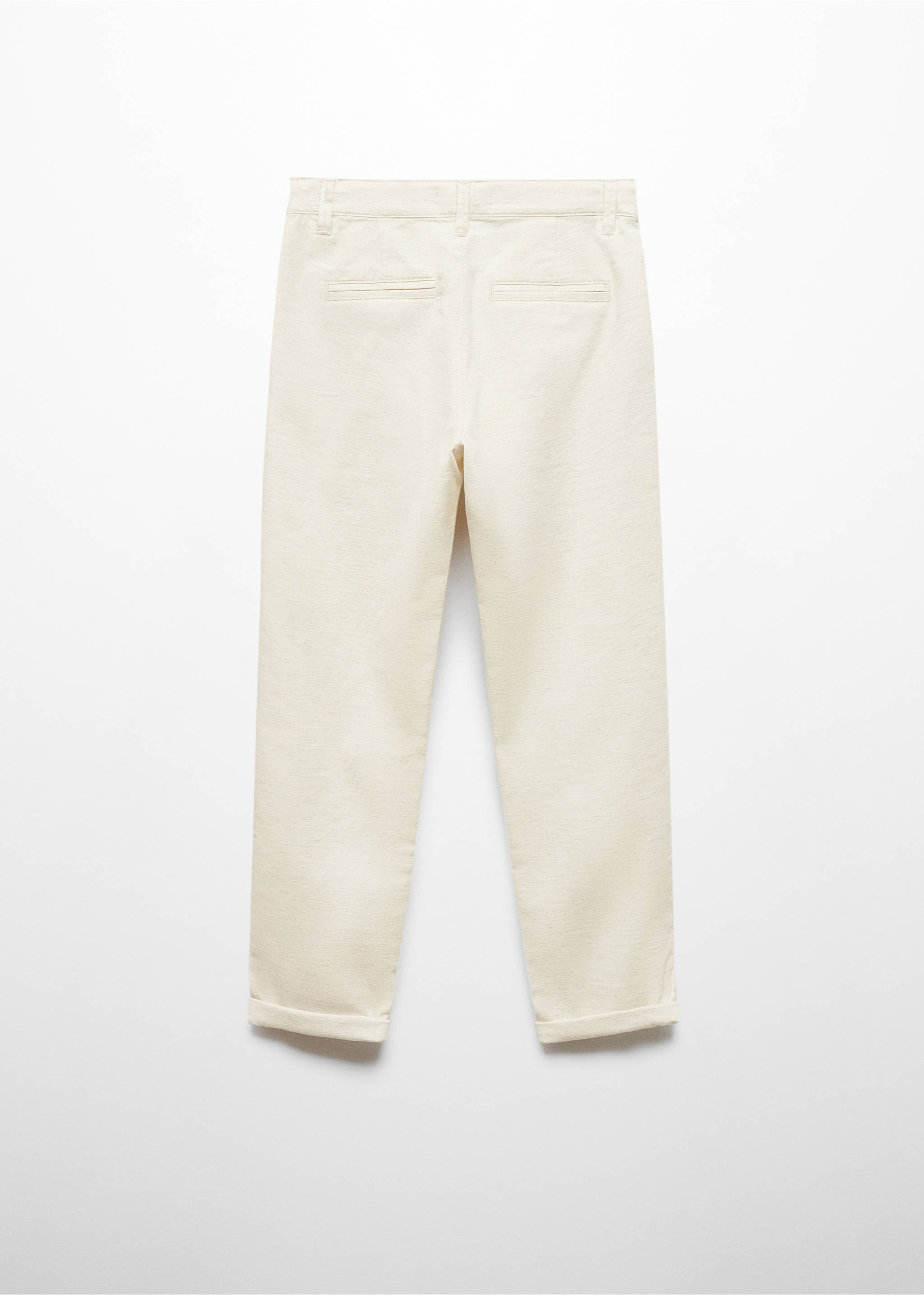 Pantalon chino lin - Verso de l’article, Beige. Ref: 67084784-00.