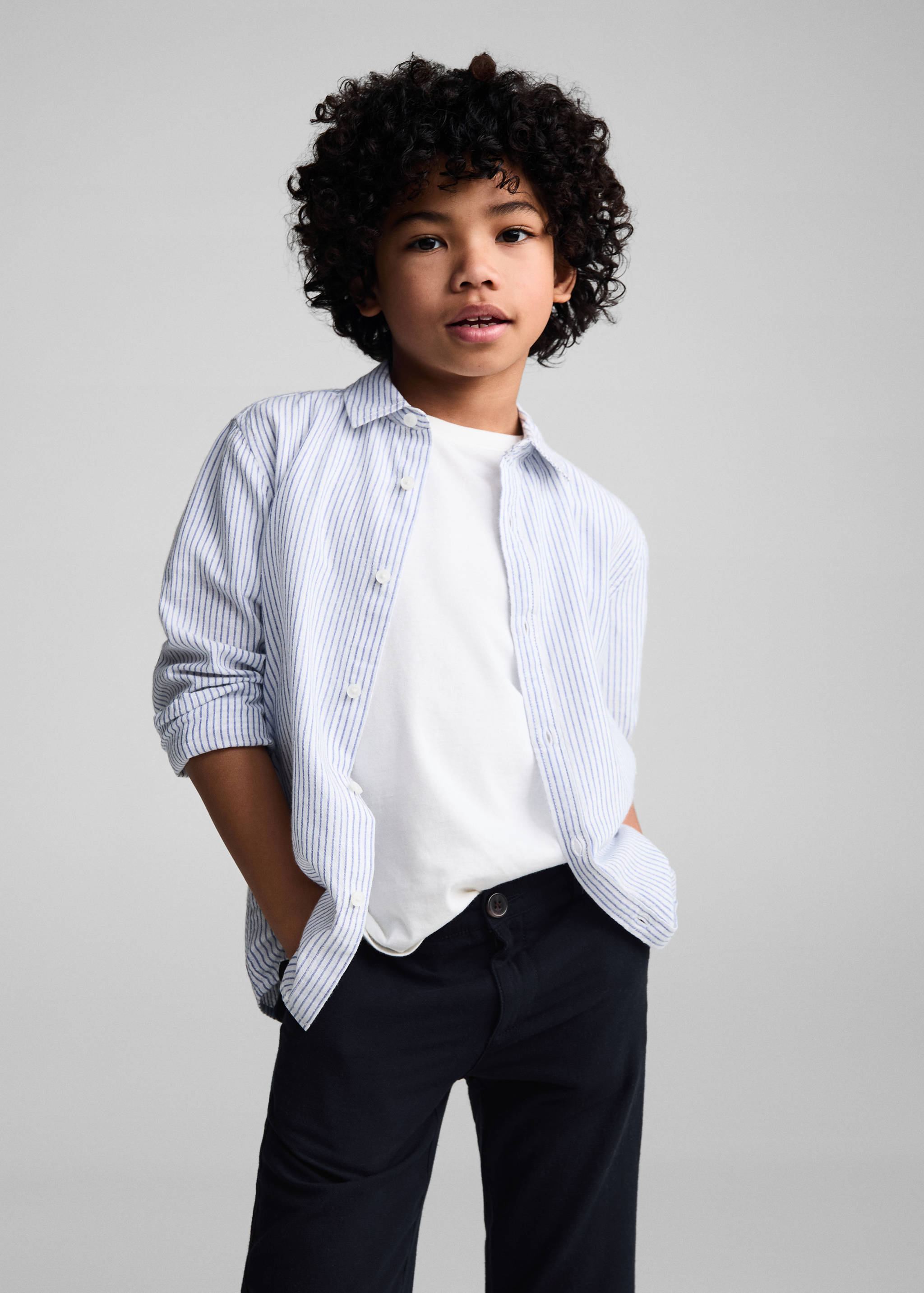 Pantalon chino lin - Plan moyen