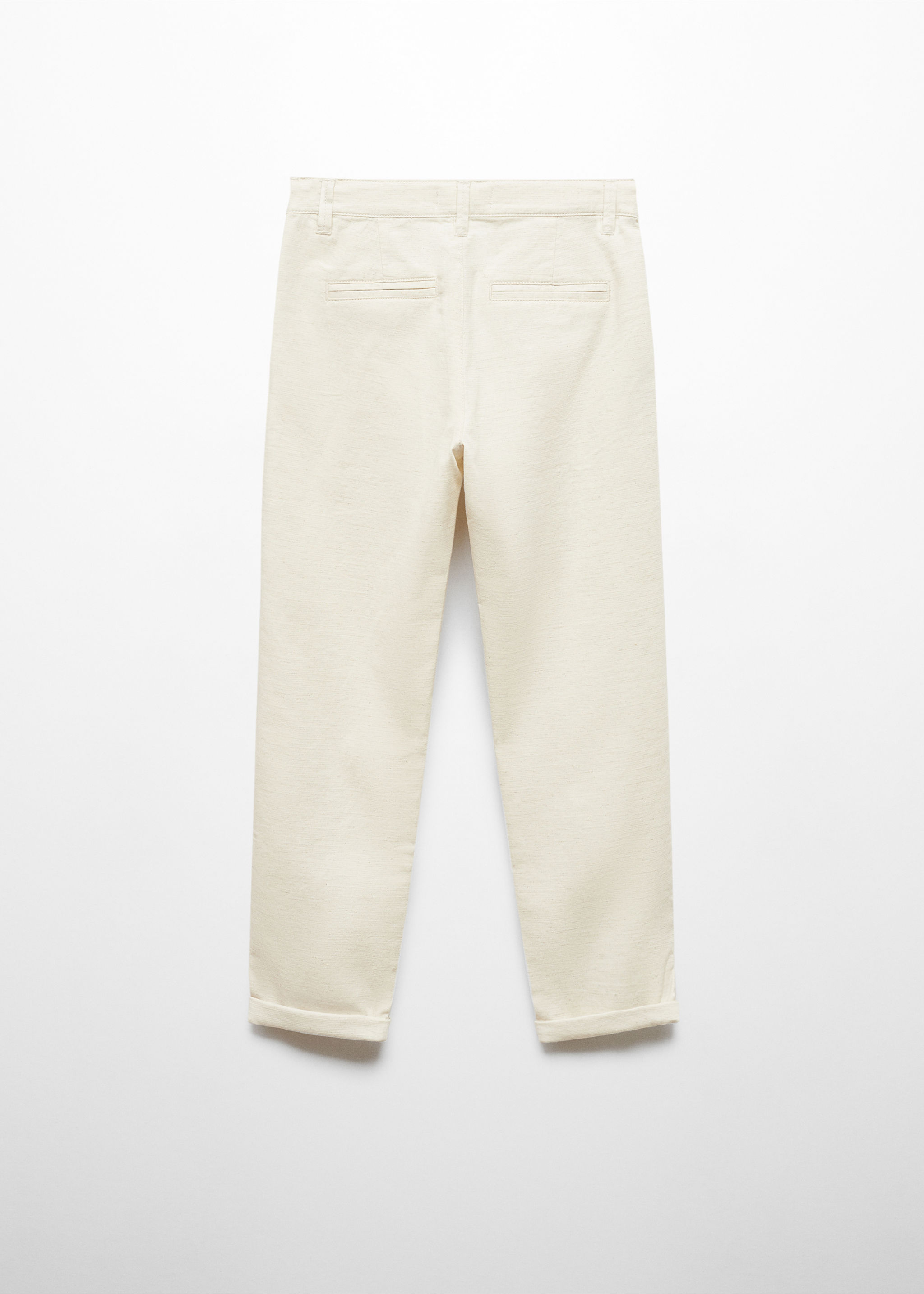 Linen chino trousers - Reverse of the article