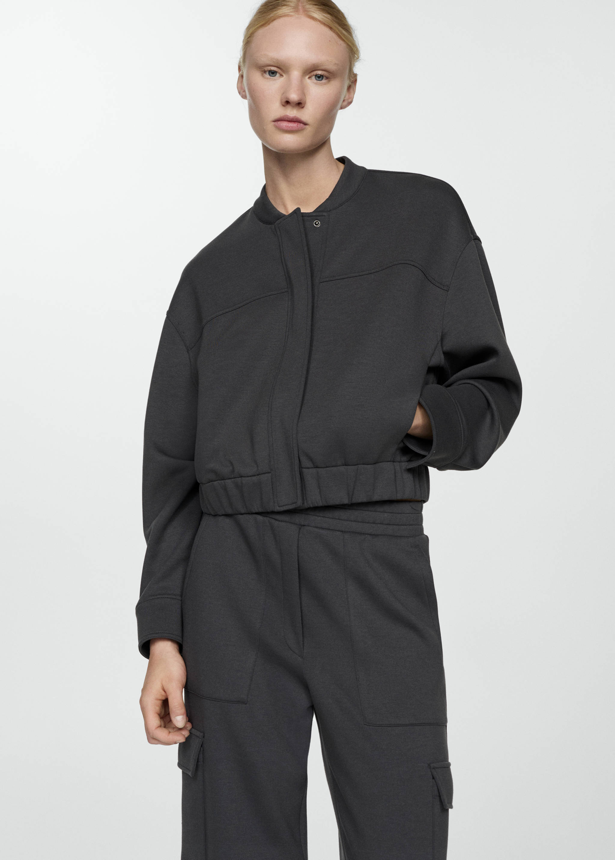 Bomber jacket decorative seams - Medium plane