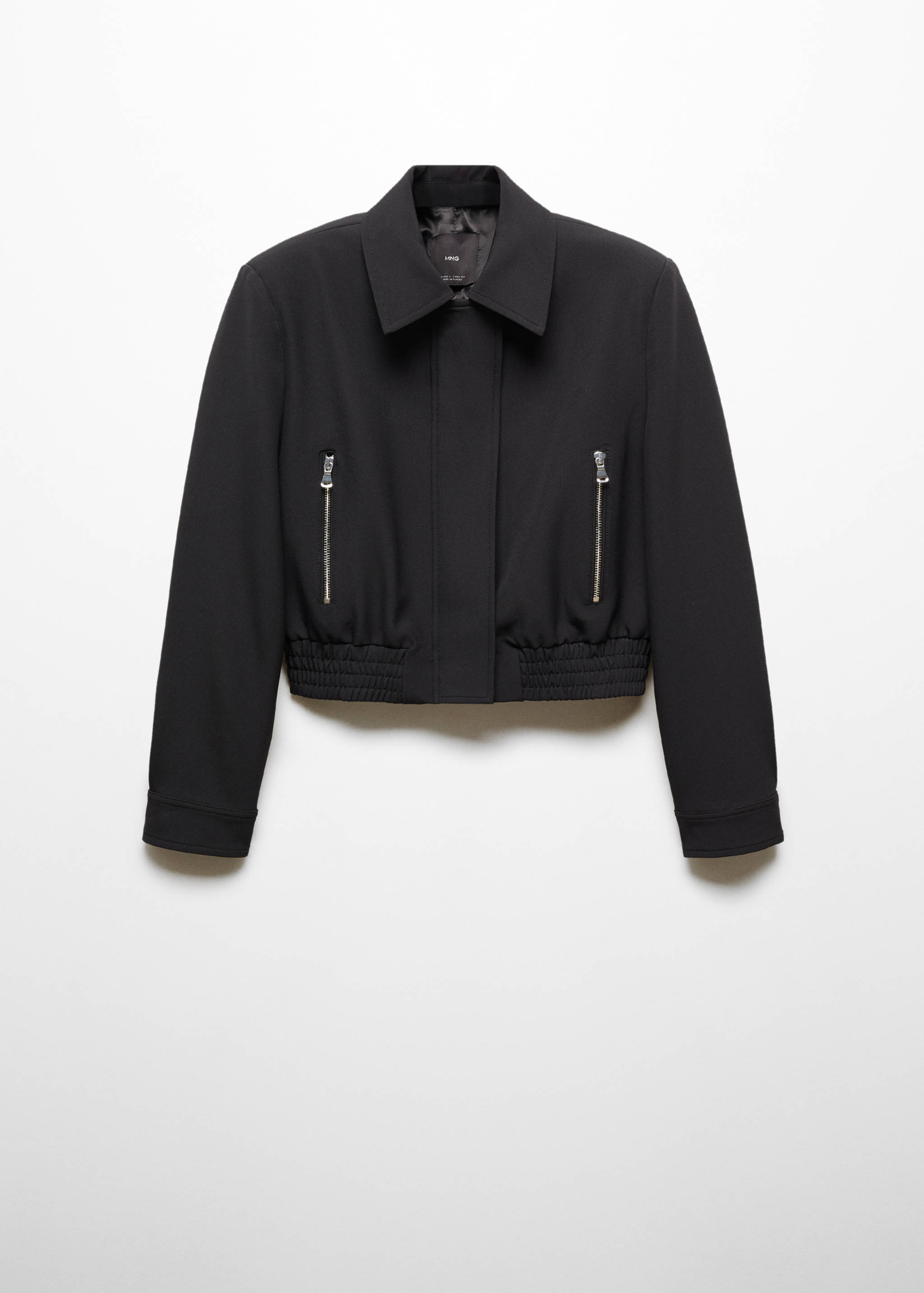 Casaco cropped com chumaços - Artigo sem modelo