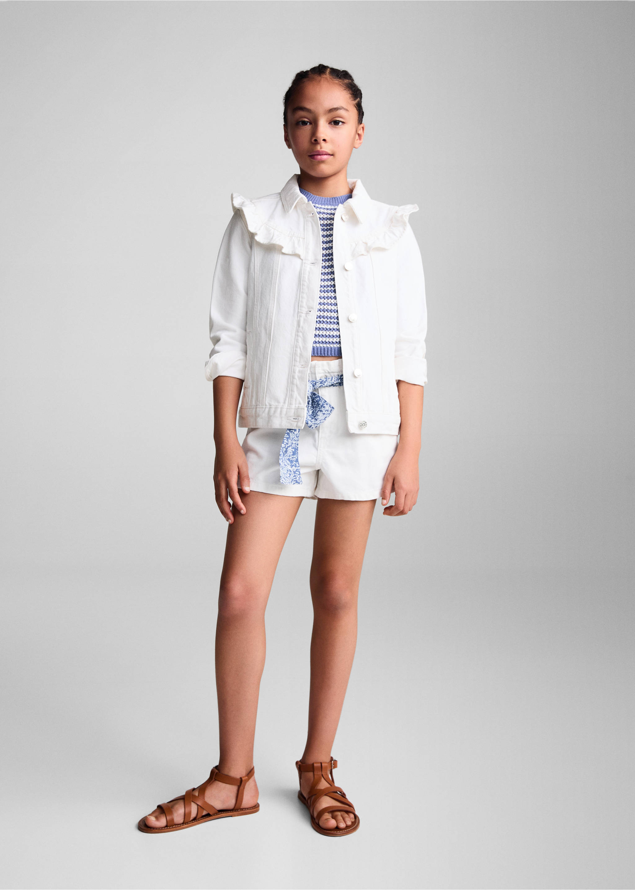 Cowgirl jacket with ruffles - General plane, White. Ref: 67085139-00.