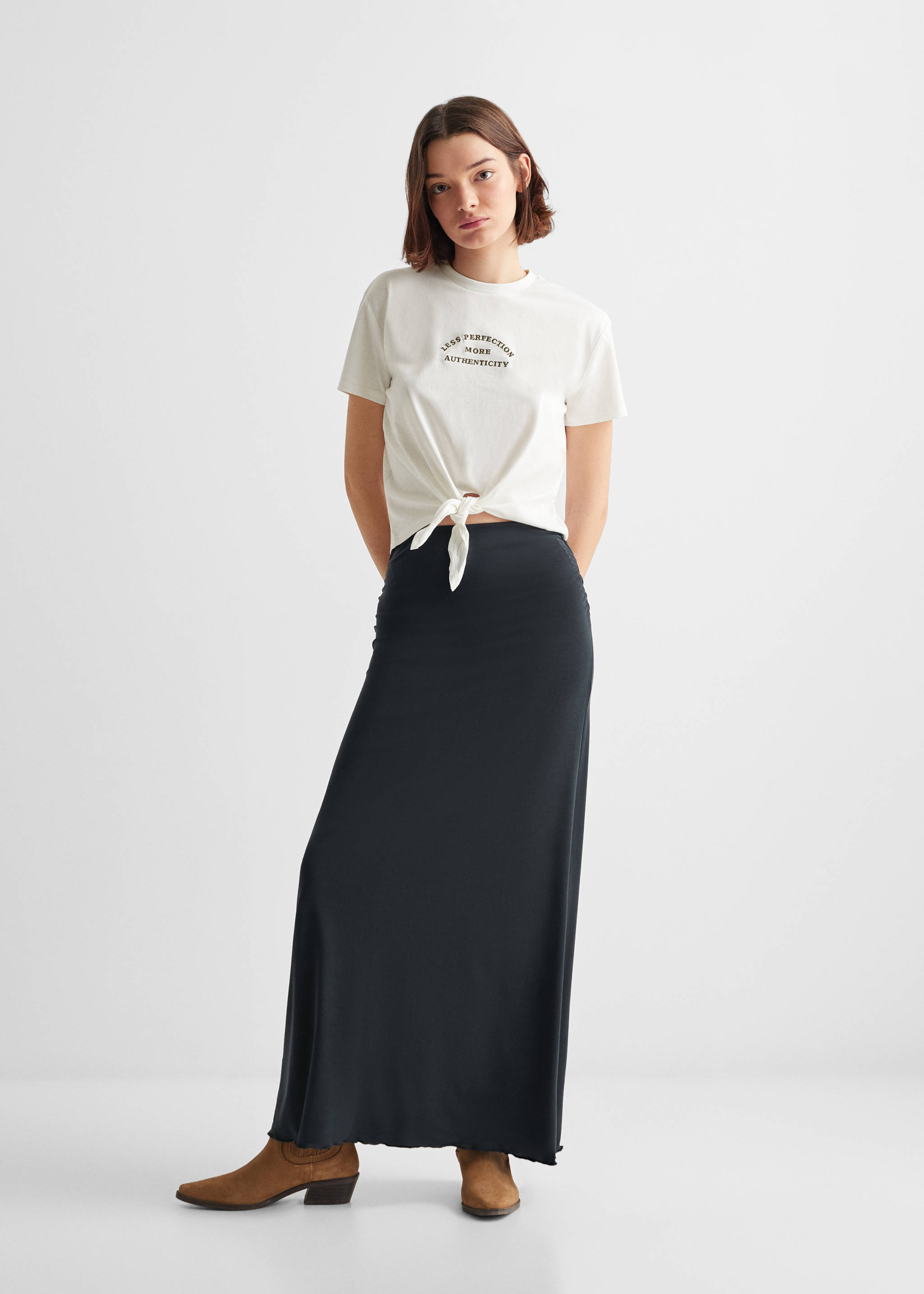 Fluid midi skirt - General plane