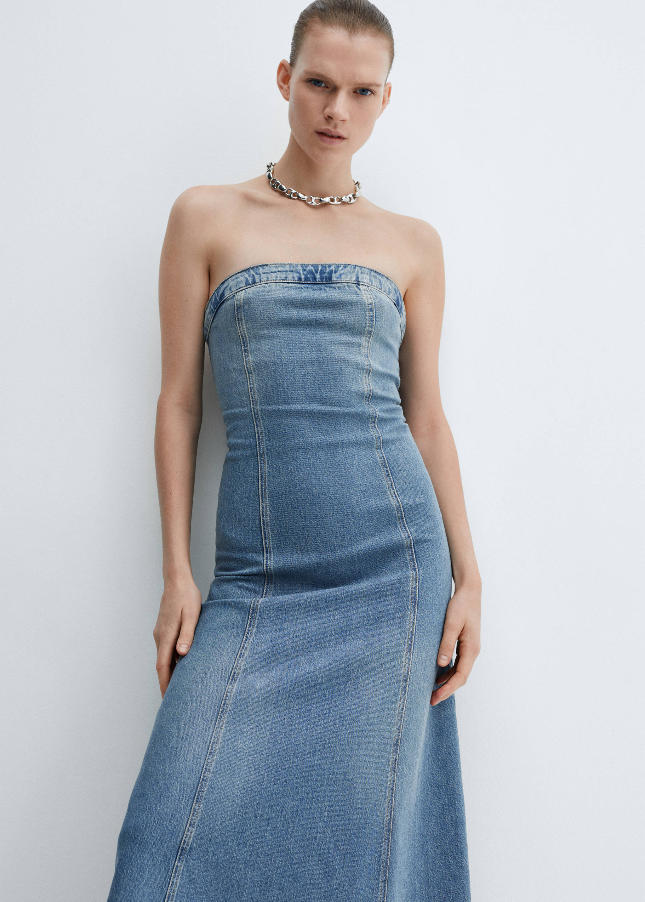 Strapless denim dress - Medium plane