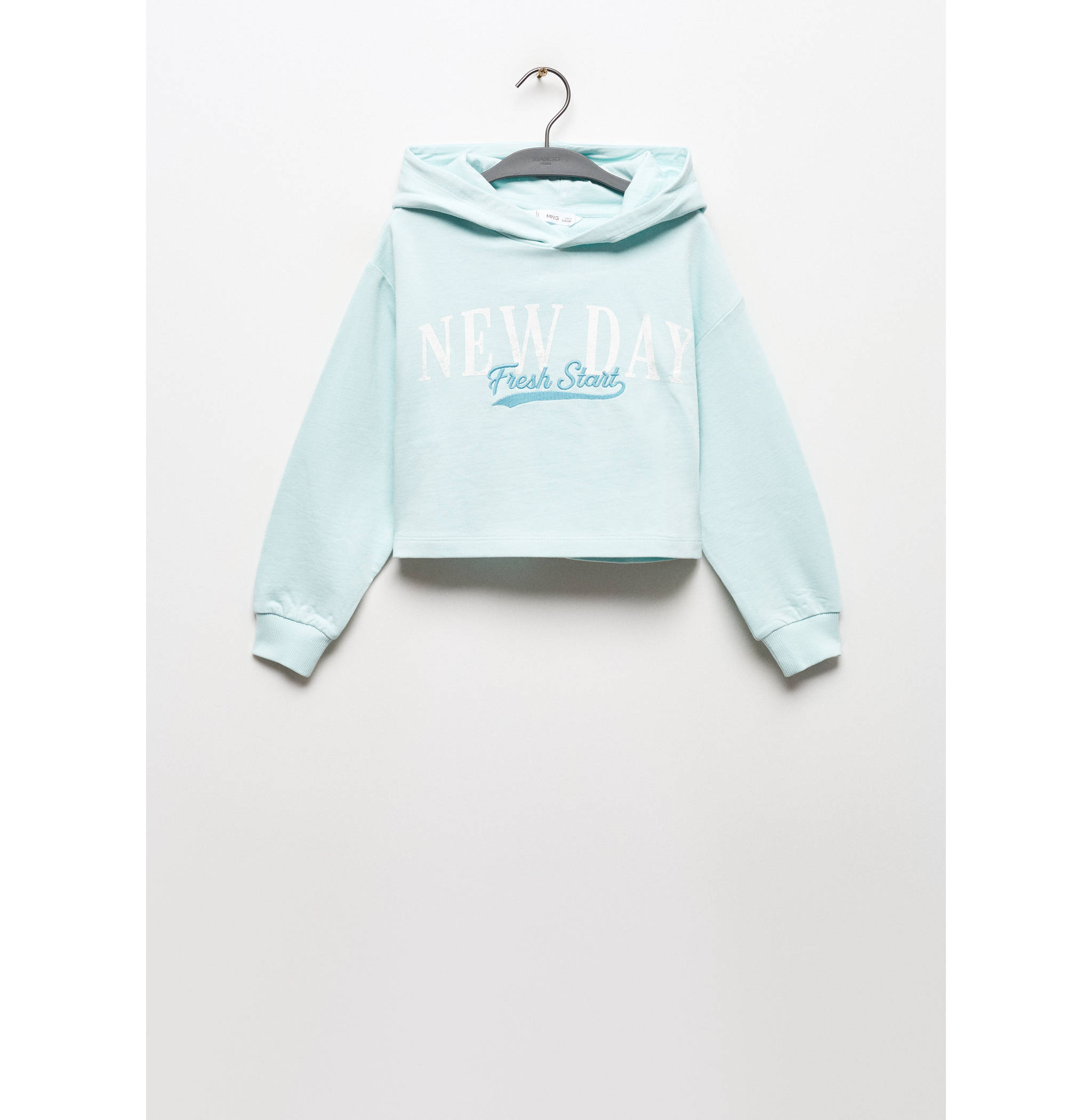Mikina crop s nápisem - Zboží bez modelu