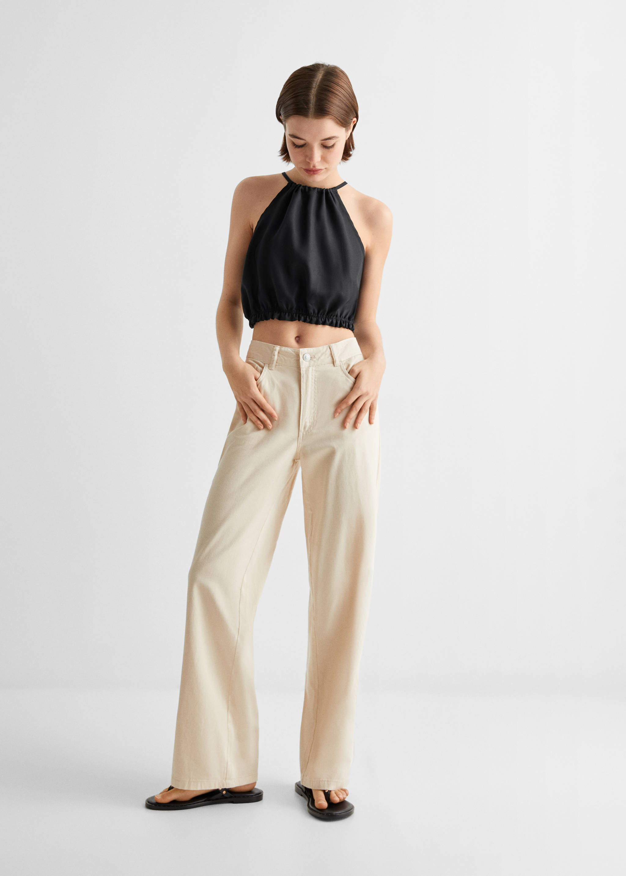 Draped crop top - General plane