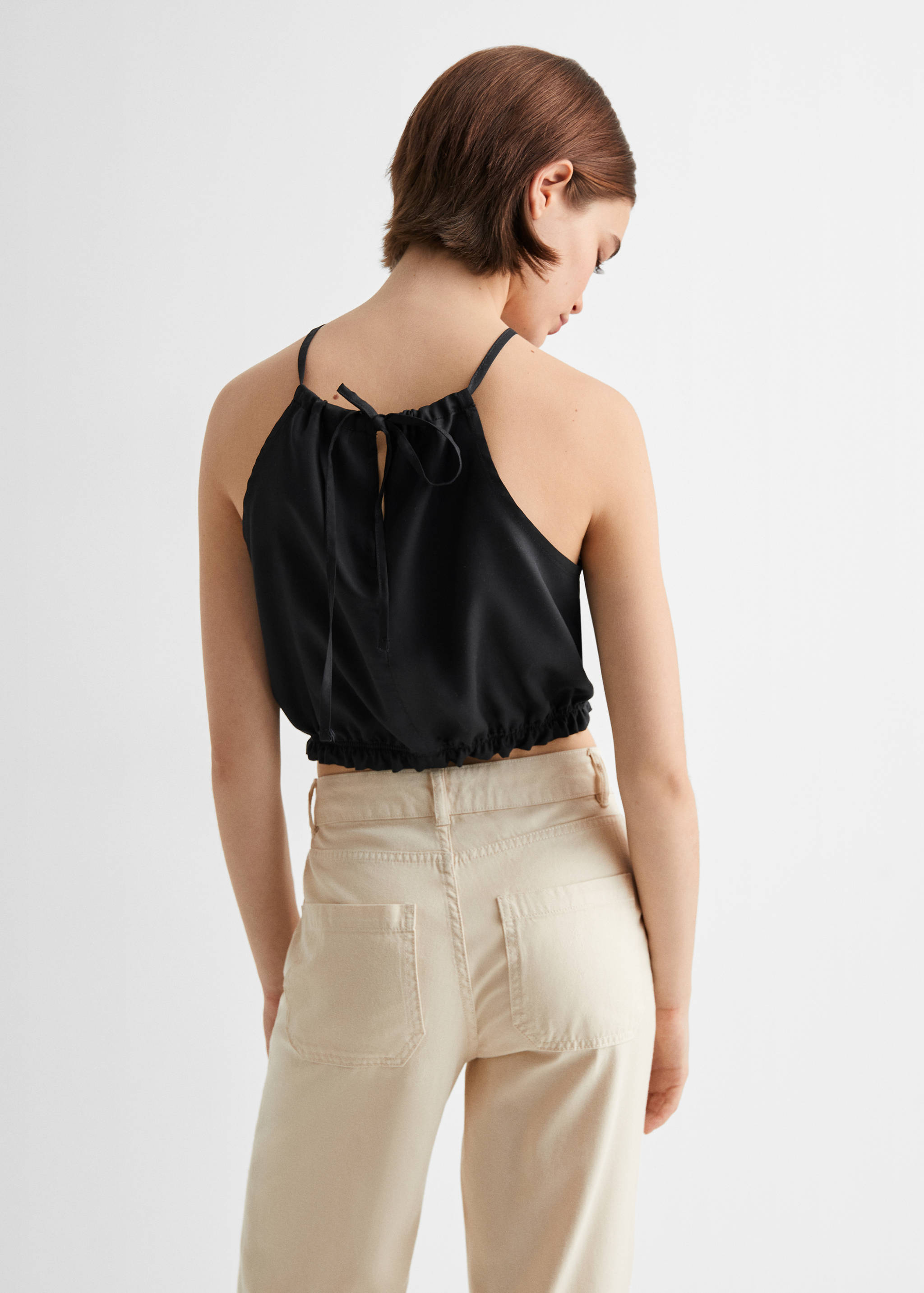Draped crop top - Reverse of the article