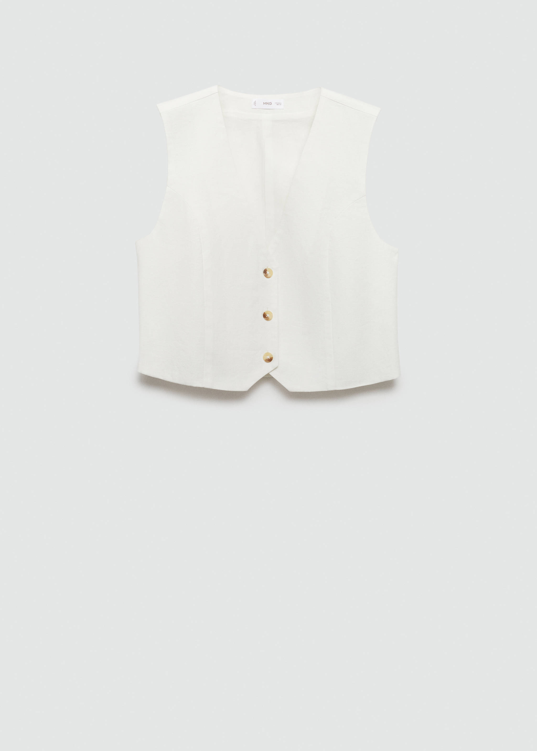 Lněná vesta na knoflíky - Zboží bez modelu