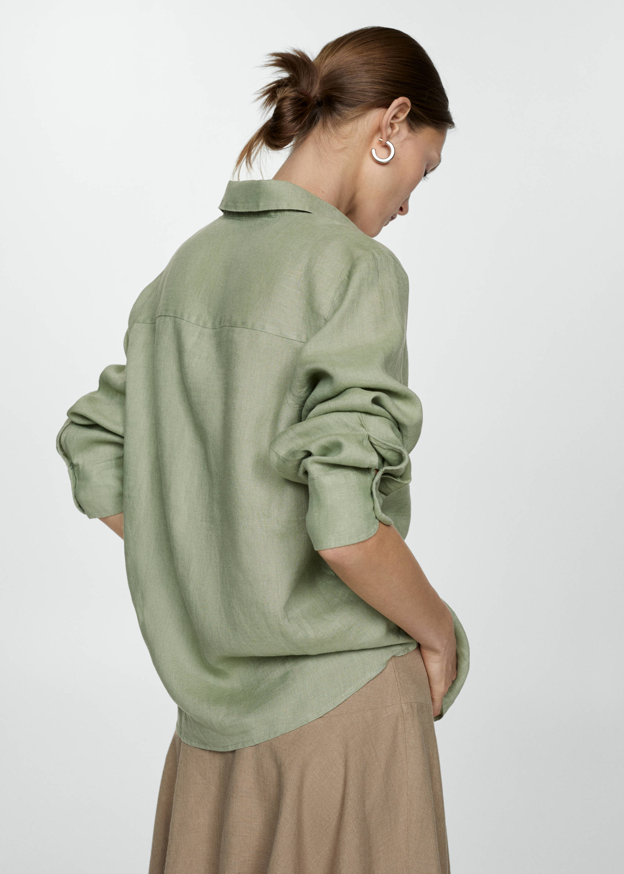 Linen 100% shirt - Reverse of the article