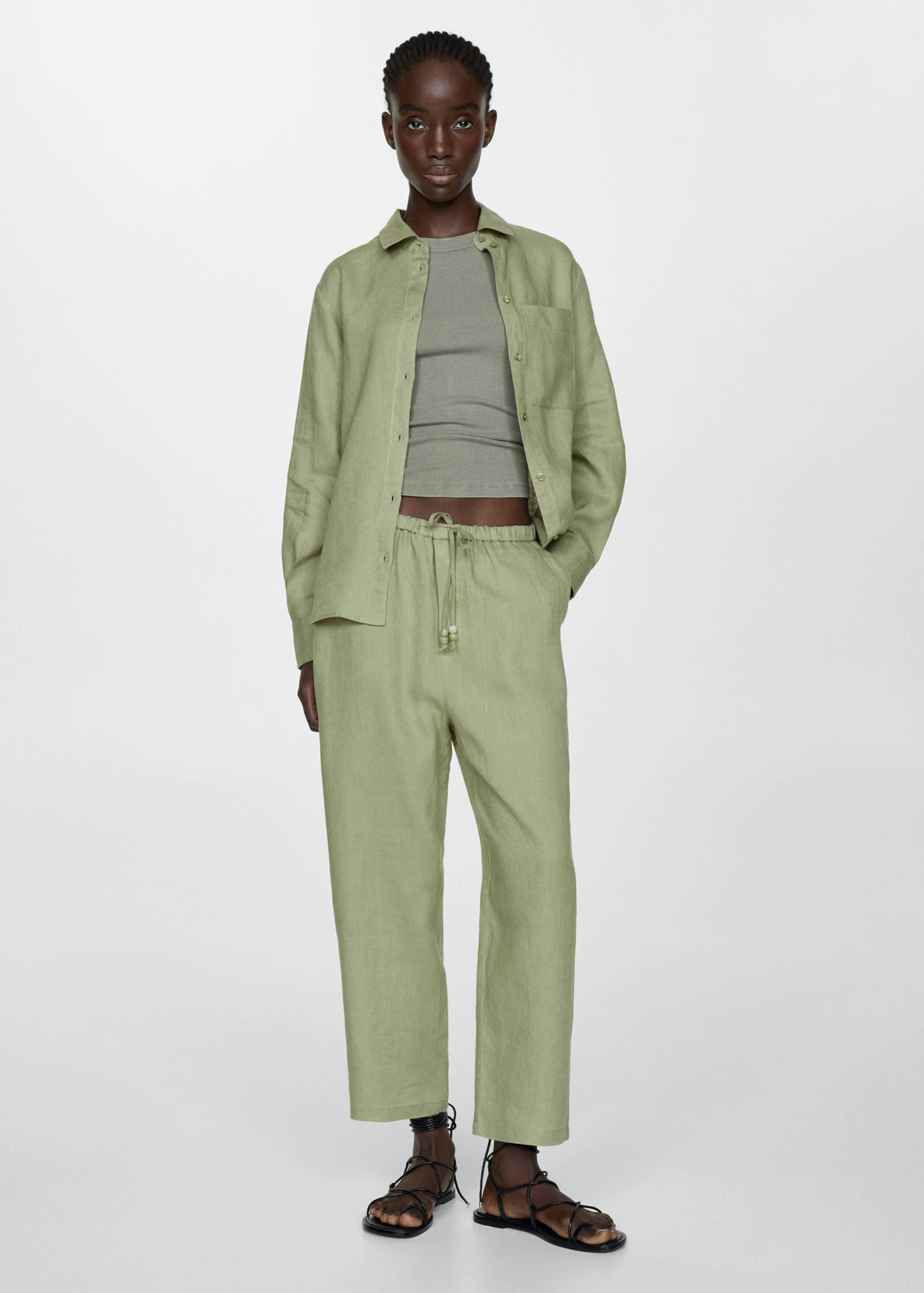 Linen 100% shirt - Details of the article 2