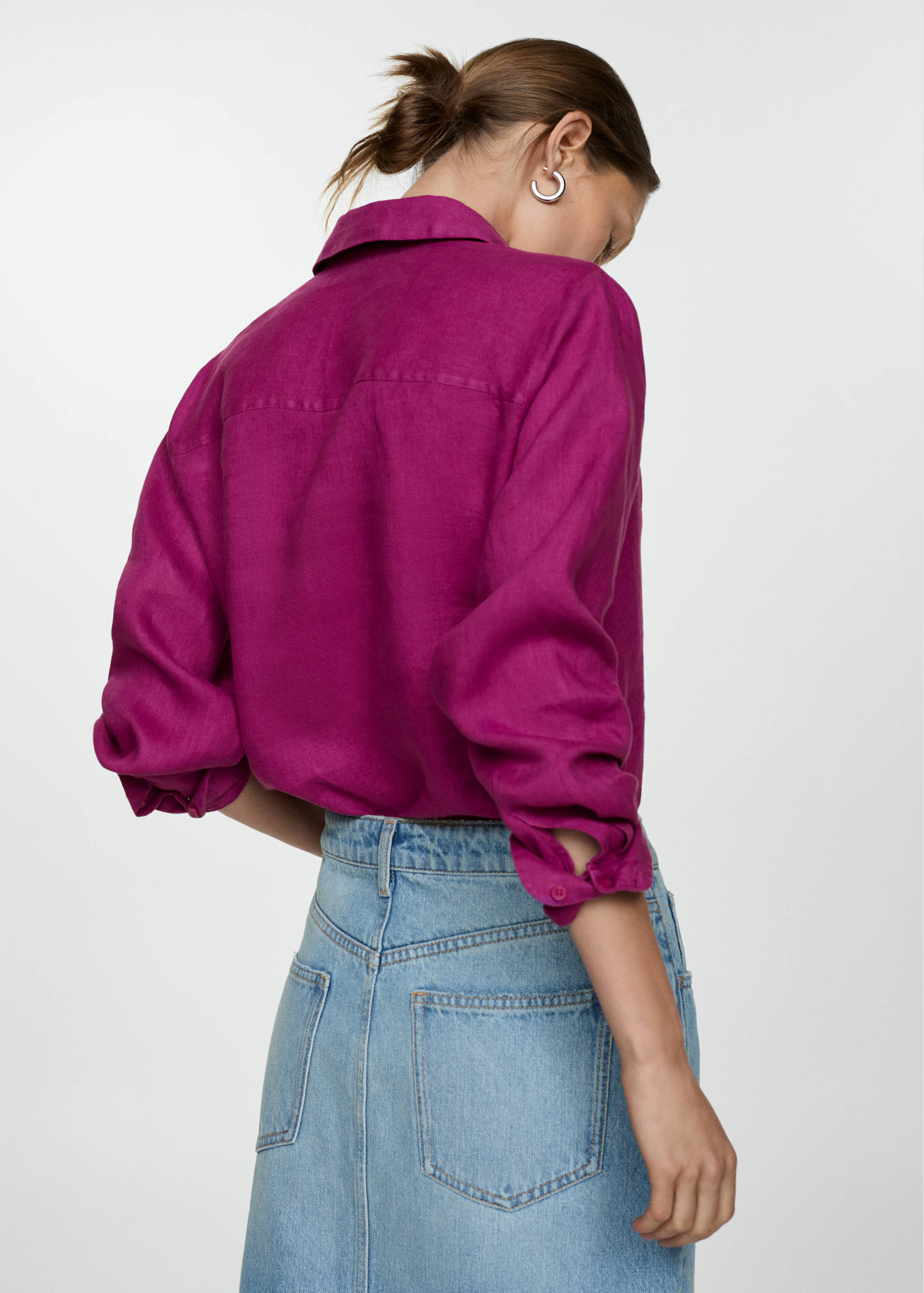 Linen 100% shirt - Reverse of the article