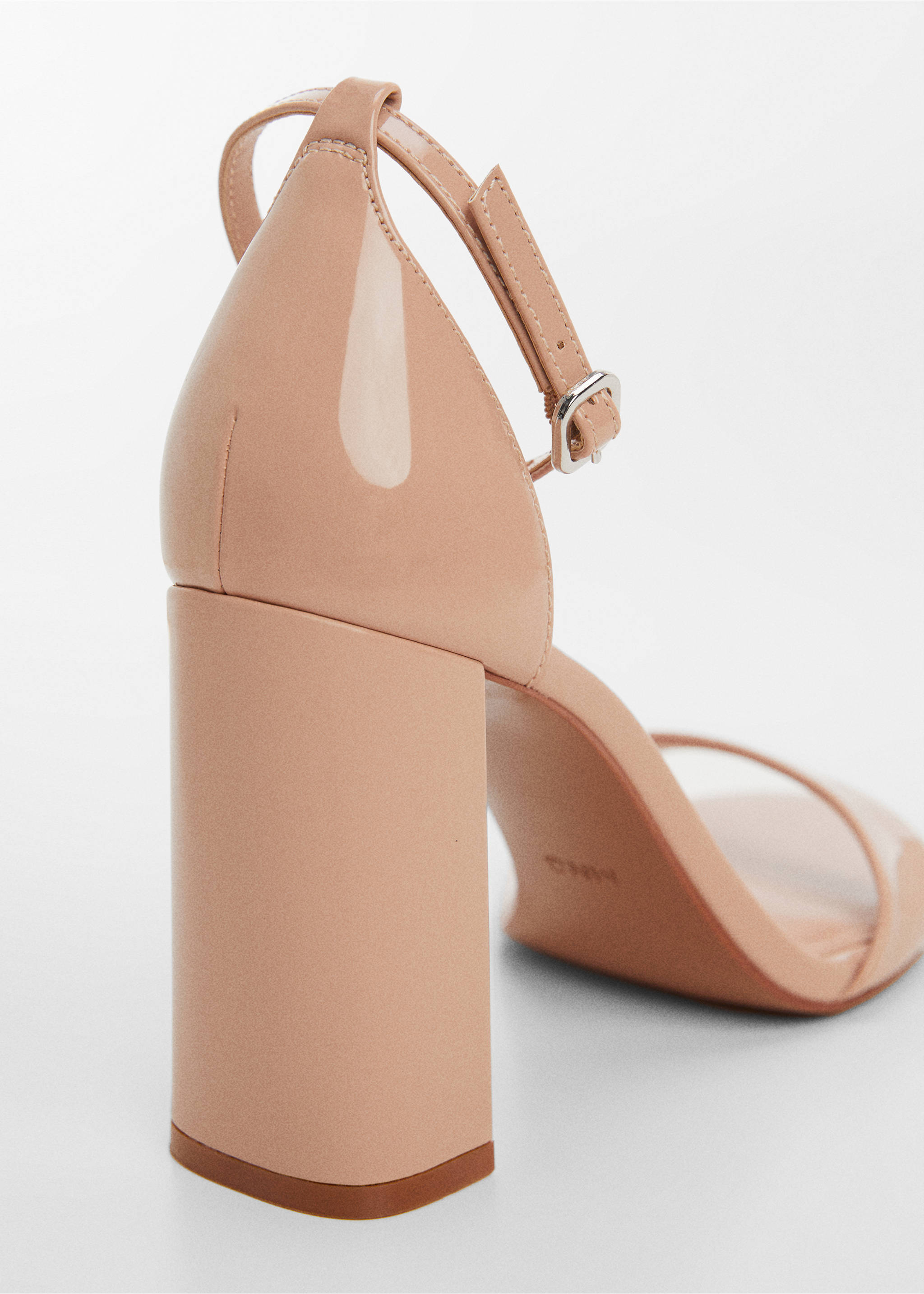 Strappy heeled sandals - Details of the article 1, Nude. Ref: 67085730-00.