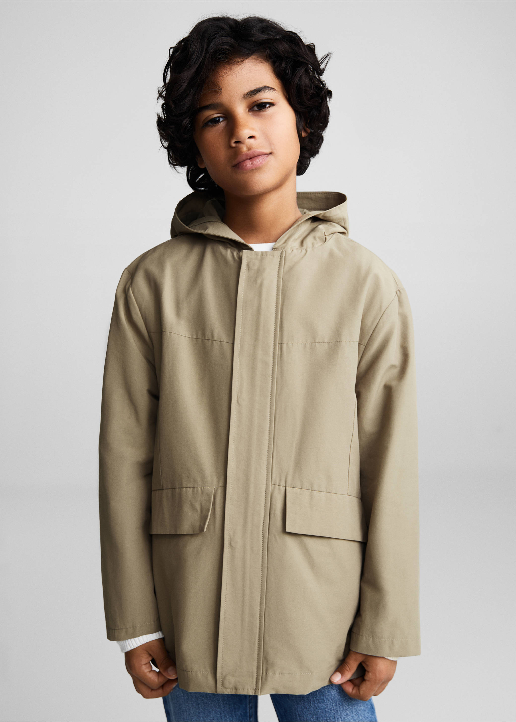 Hooded parka - Medium plane, Medium Brown. Ref: 67085732-00.