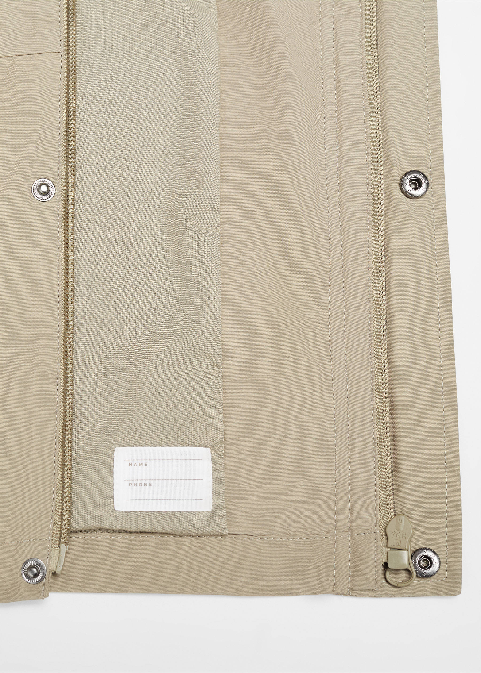 Hooded parka - Details of the article 8, Medium Brown. Ref: 67085732-00.