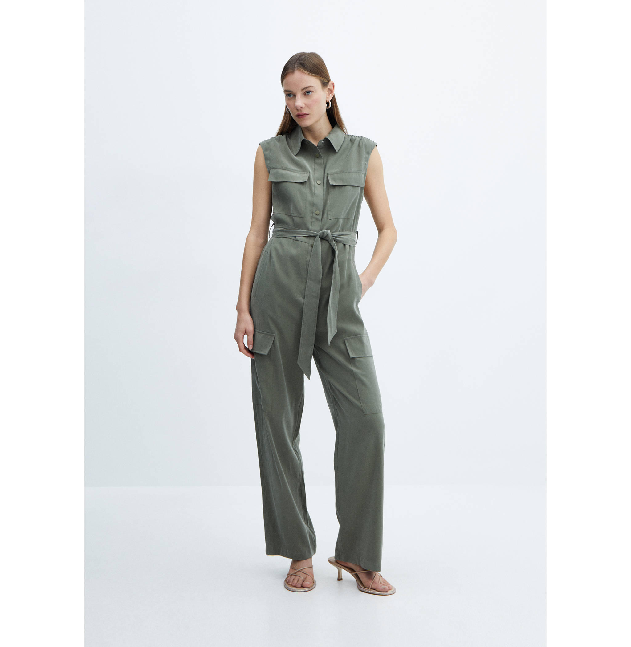 Cargo jumpsuit with pockets - General plane