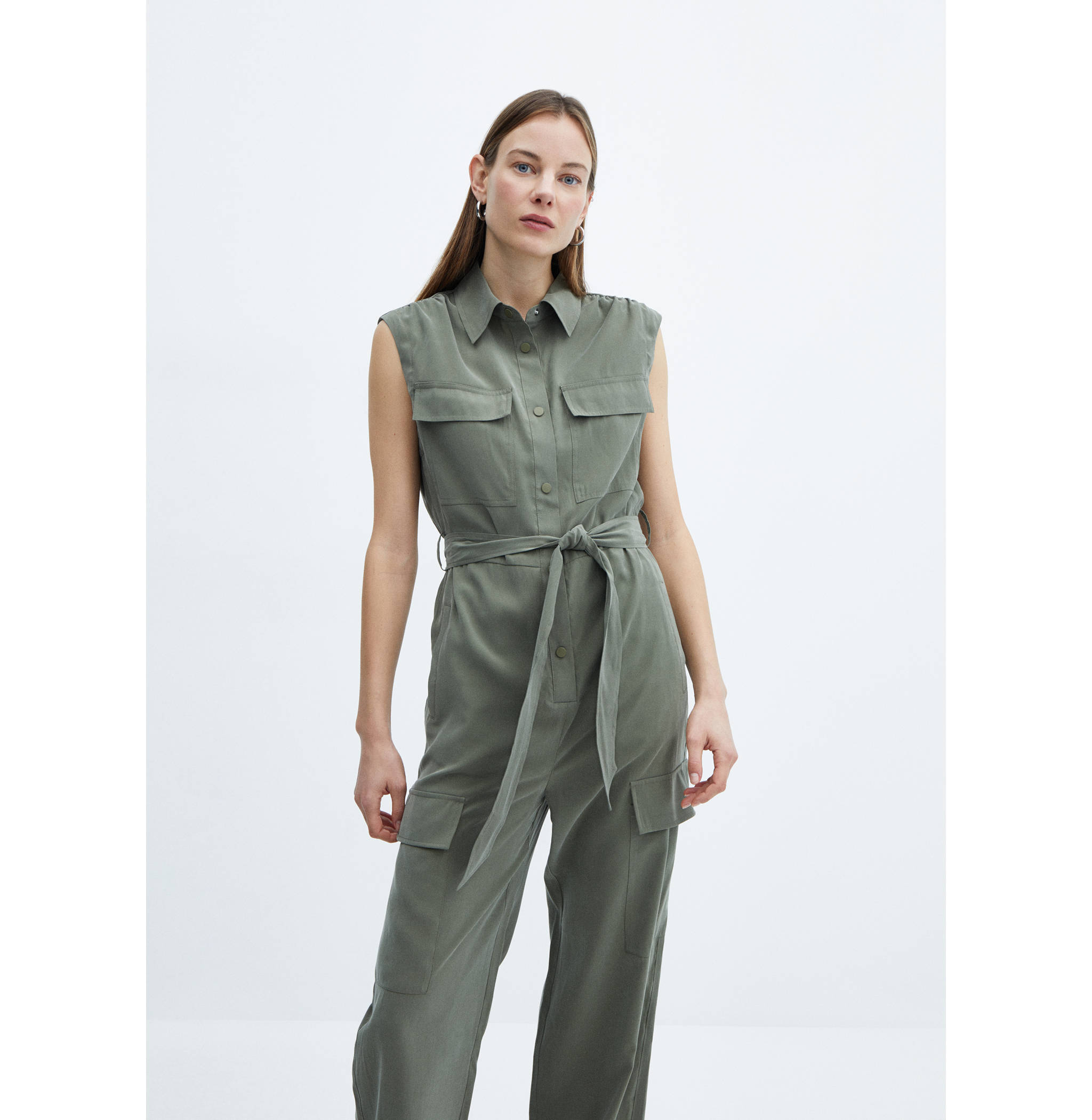 Cargo jumpsuit with pockets - Medium plane
