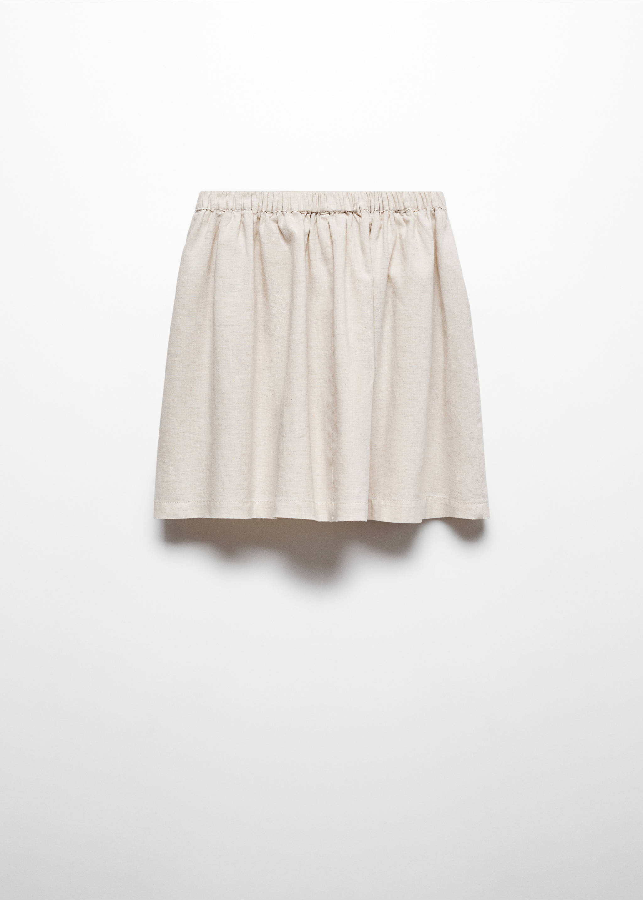 Linen pocketed skirt - Reverse of the article, Light/Pastel Grey. Ref: 67085743-00.