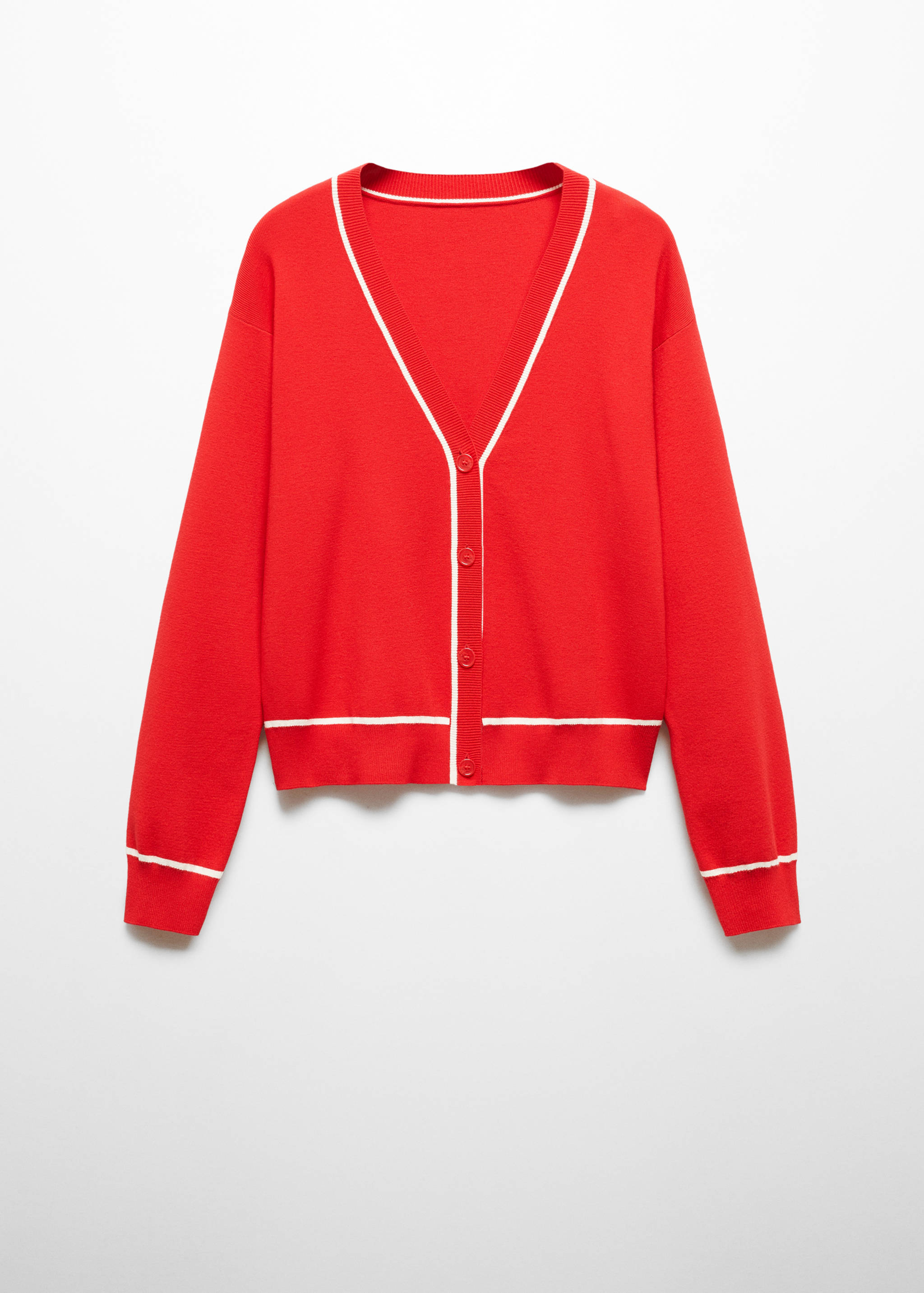 Contrast trims cardigan - Article without model