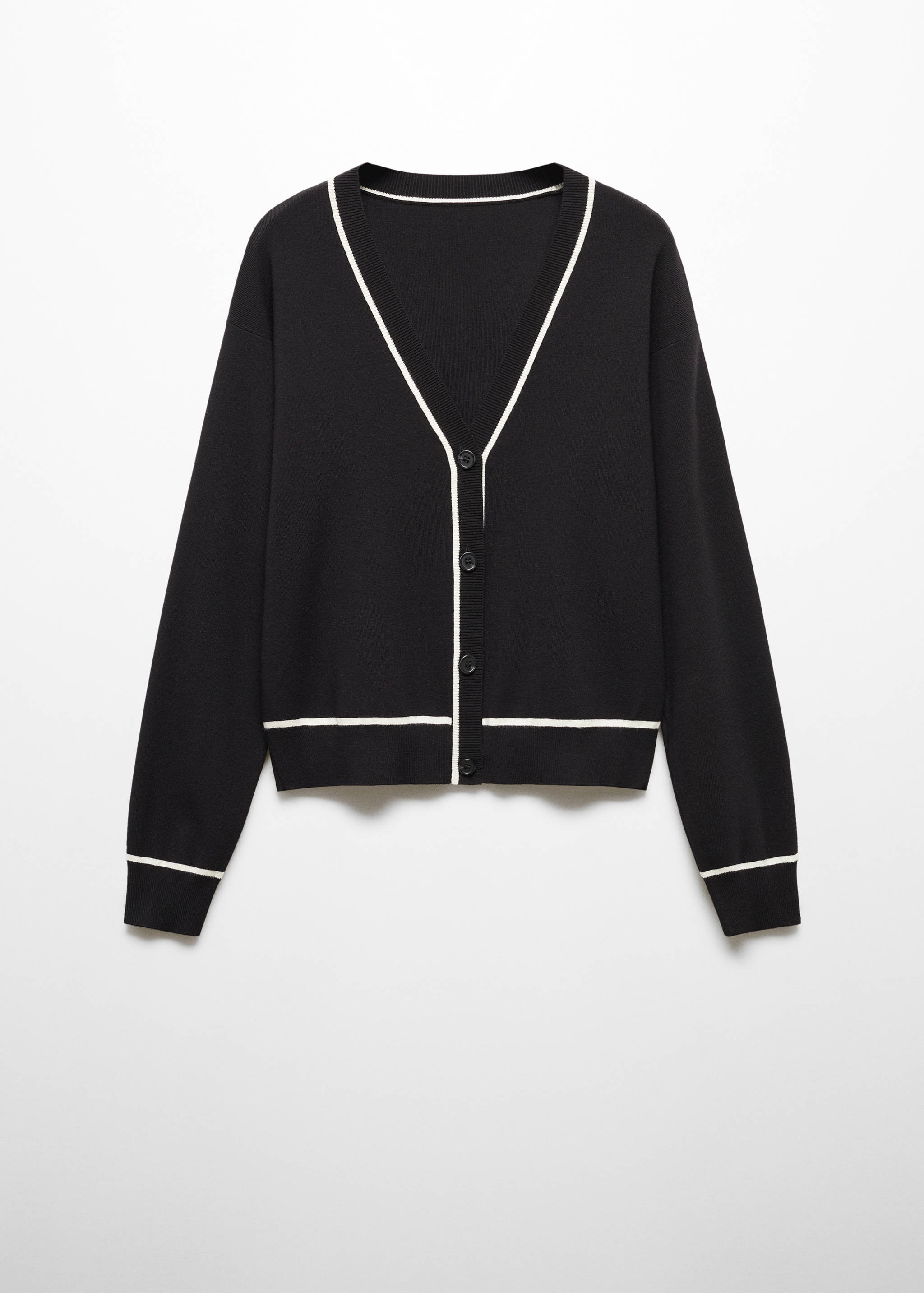 Kardigan z kontrastową lamówką - Artykuł bez modela/modelki