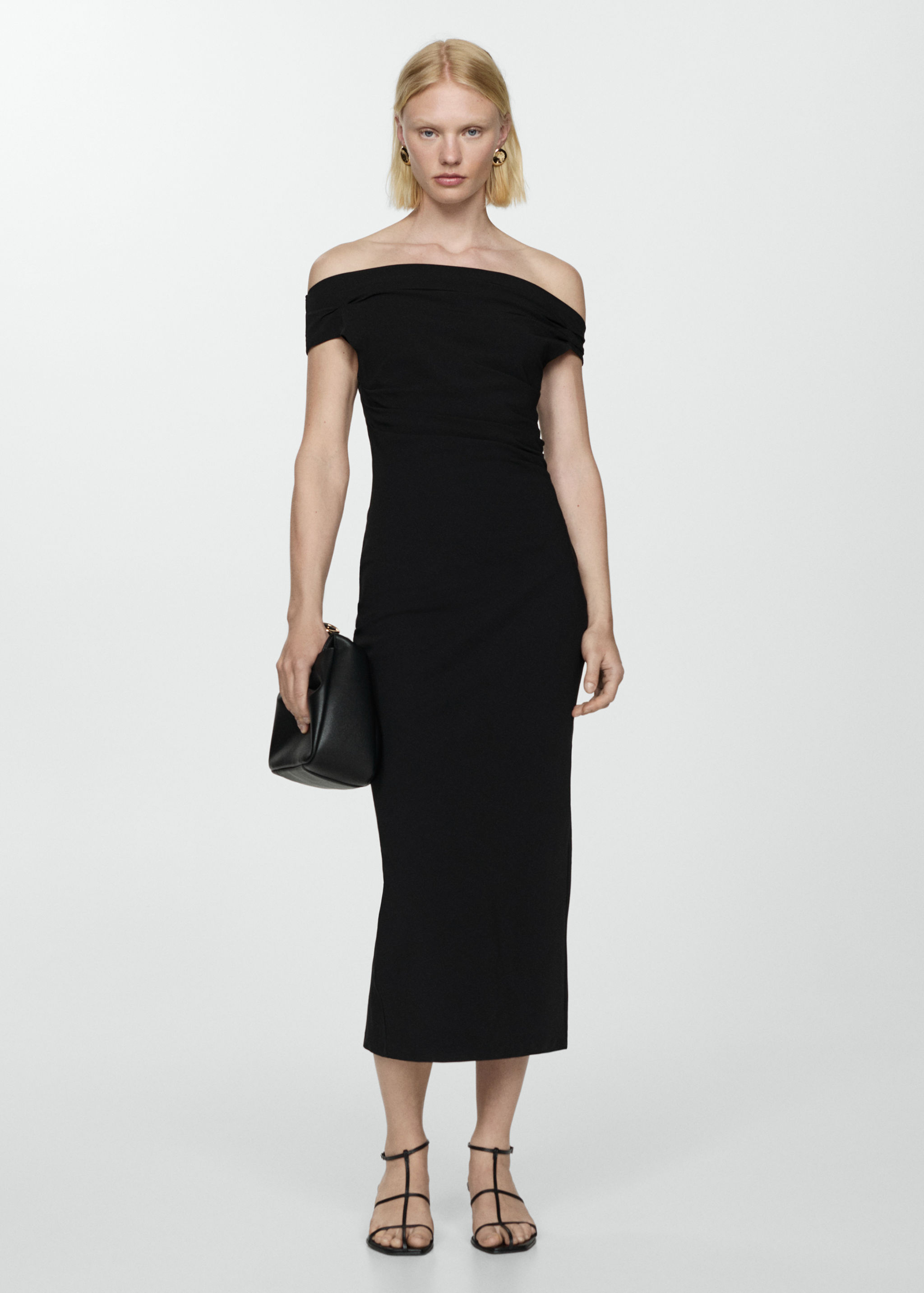 Off-the-shoulder draped dress - General plane