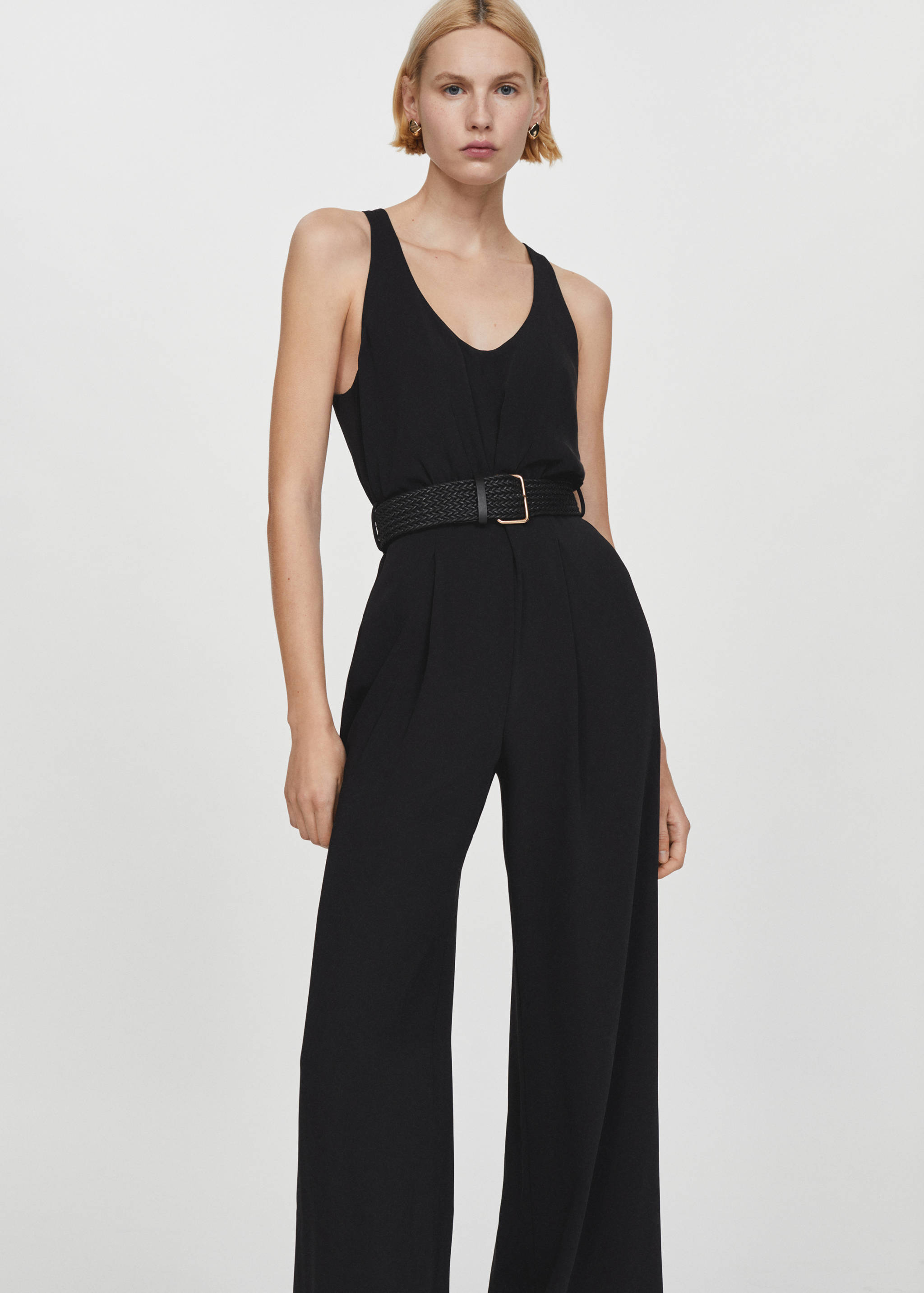 Belt long jumpsuit - Medium plane