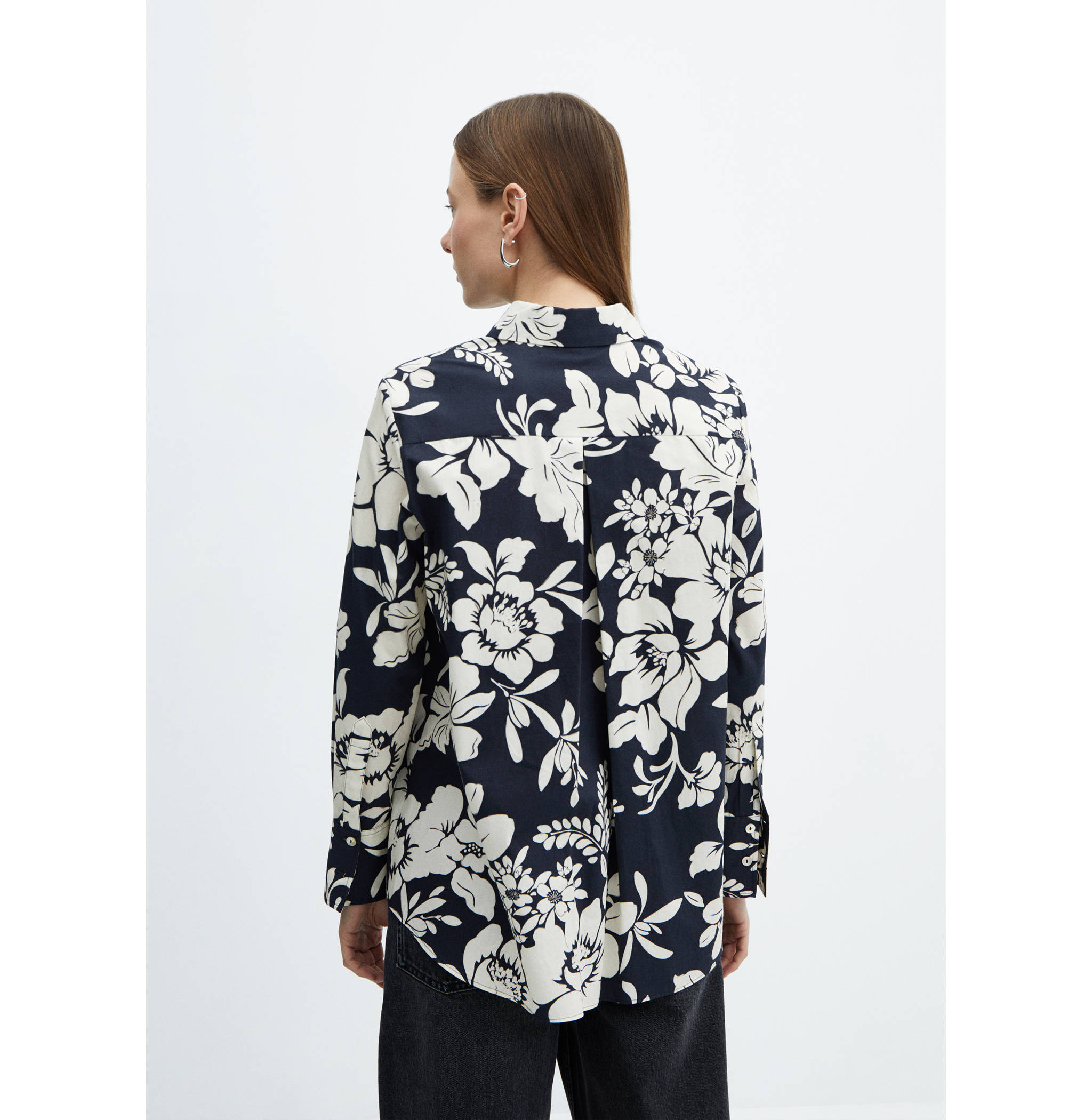 100% cotton floral-print shirt - Reverse of the article