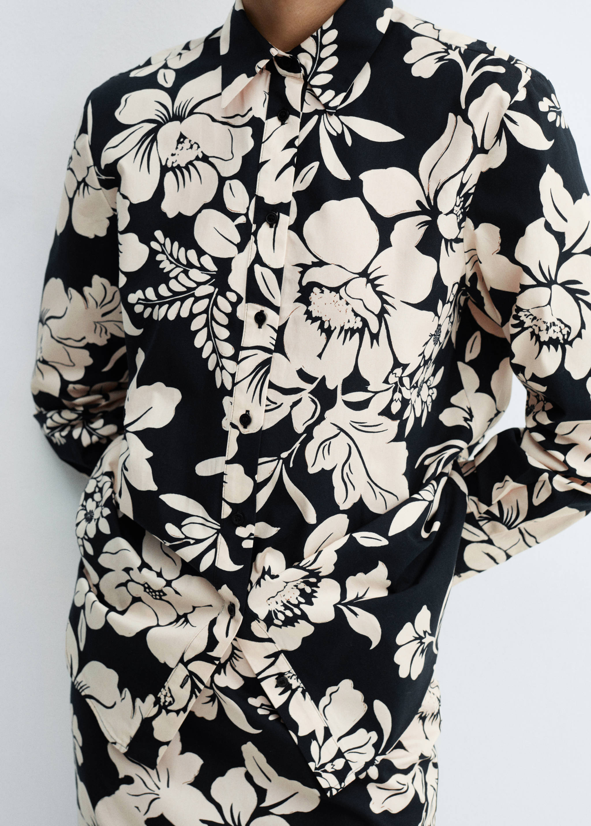 100% cotton floral-print shirt - Details of the article 6